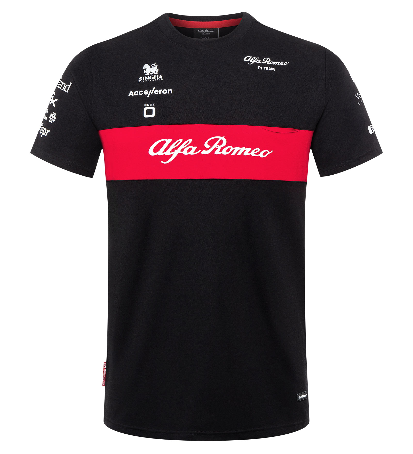Camiseta Hombre Negra S Alfa Romeo F1 Teamwear