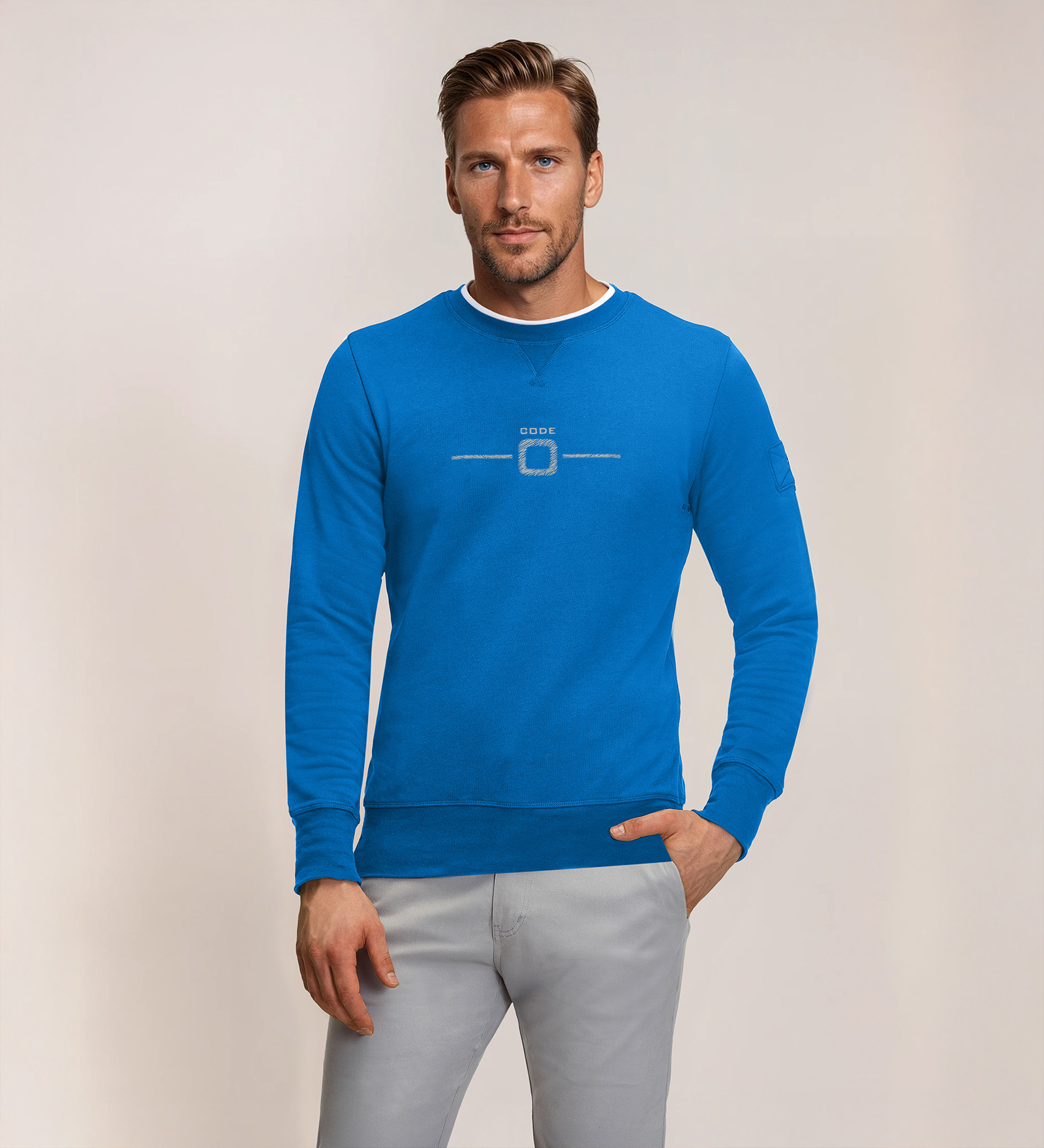 CODE-ZERO Sweatshirt Men Windward Blue L | CODE-ZERO