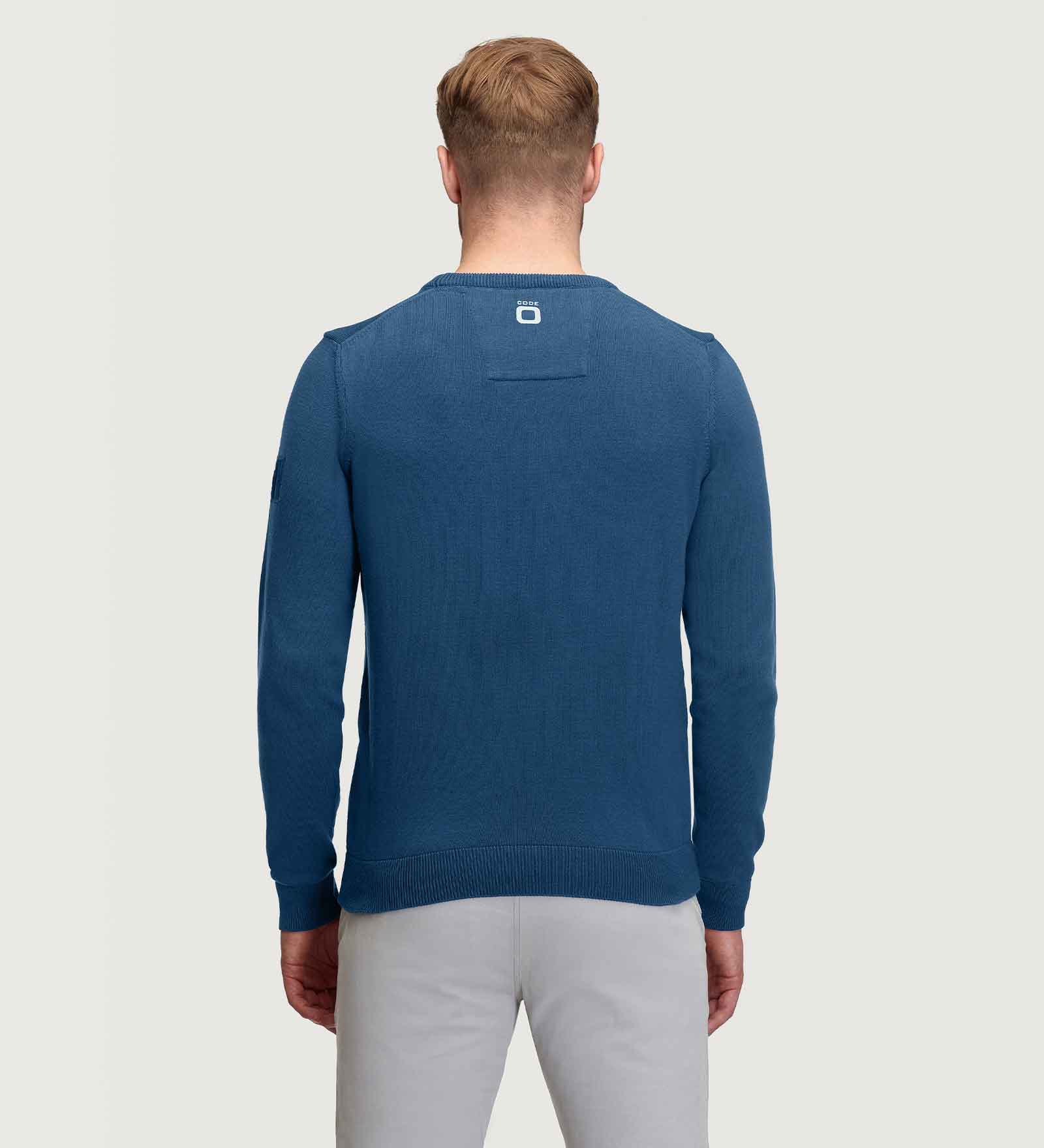 Crewneck Sweater Navy Blue for Men 