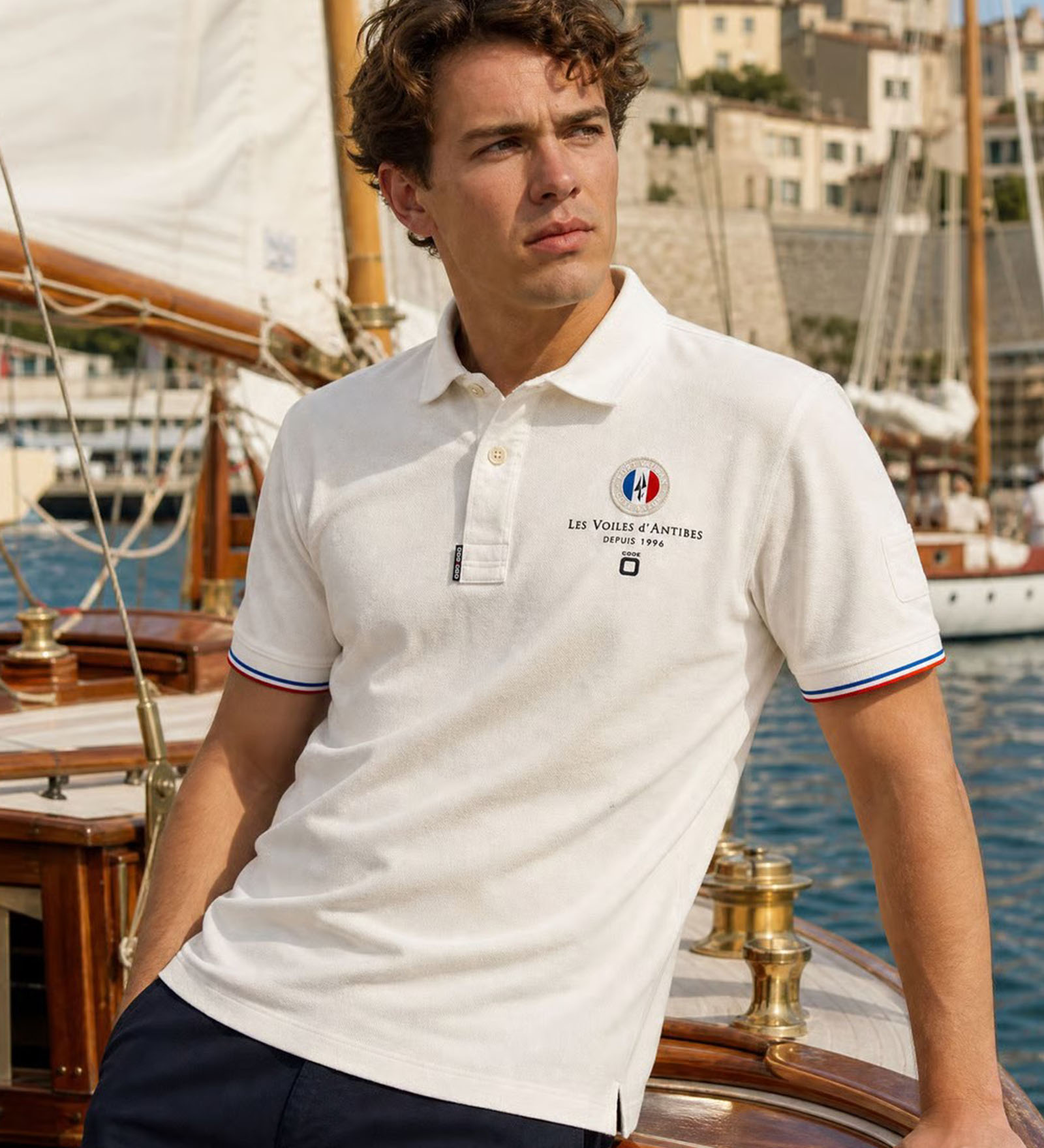 Polo de algodón Beige para Hombre