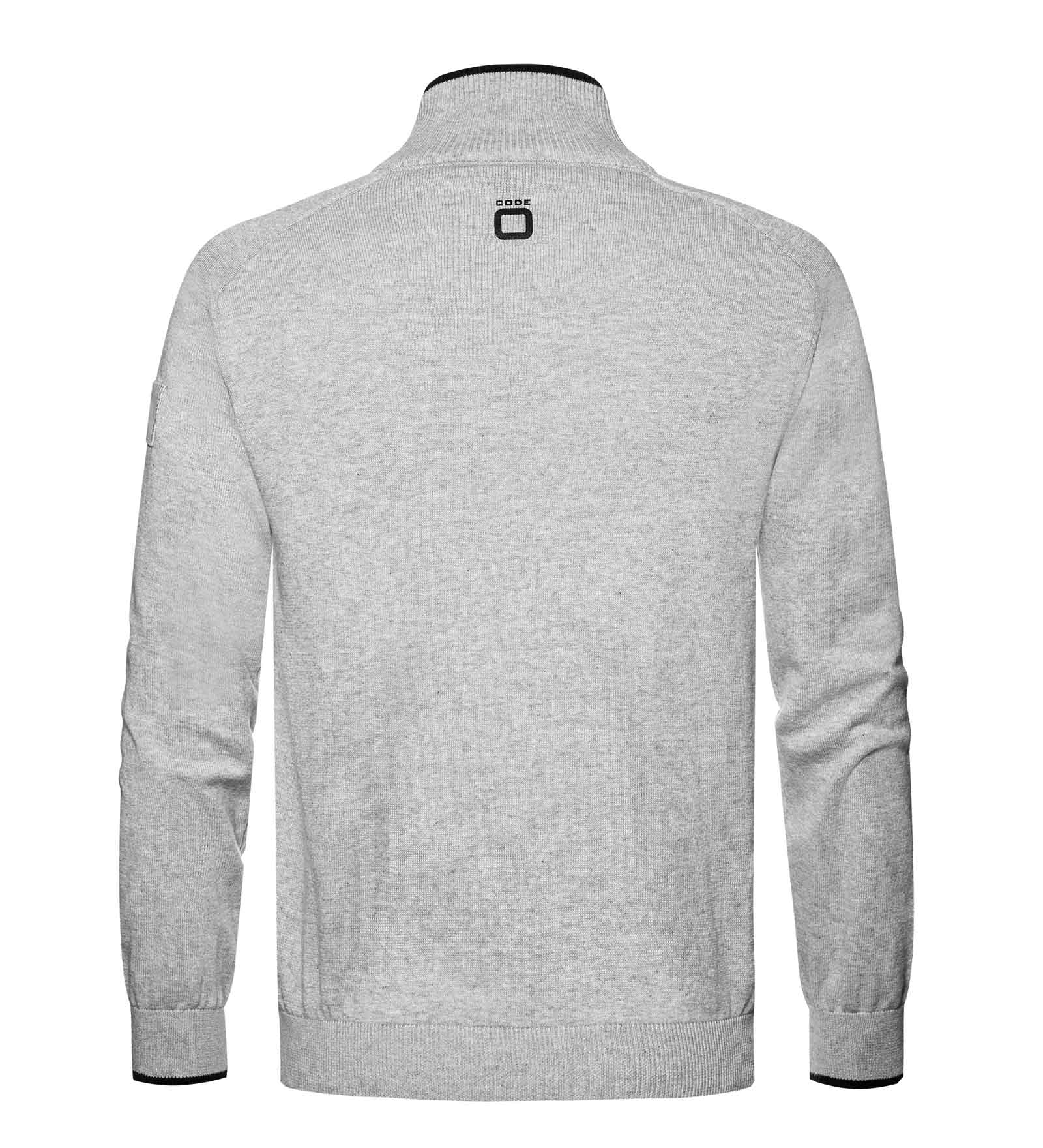 Grey Jumper with half zip for men