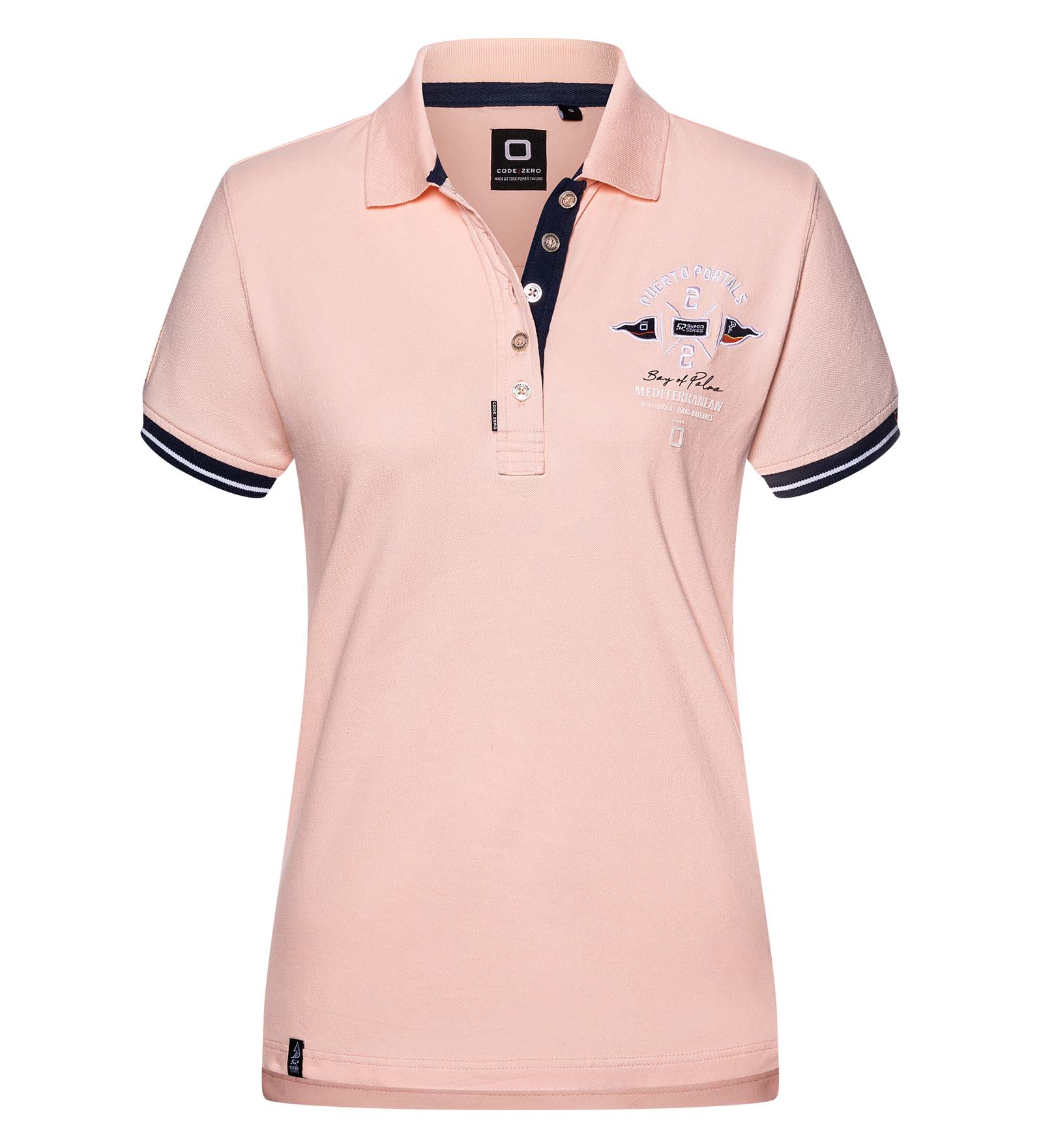 Stretch Polo Shirt Pink for Women 