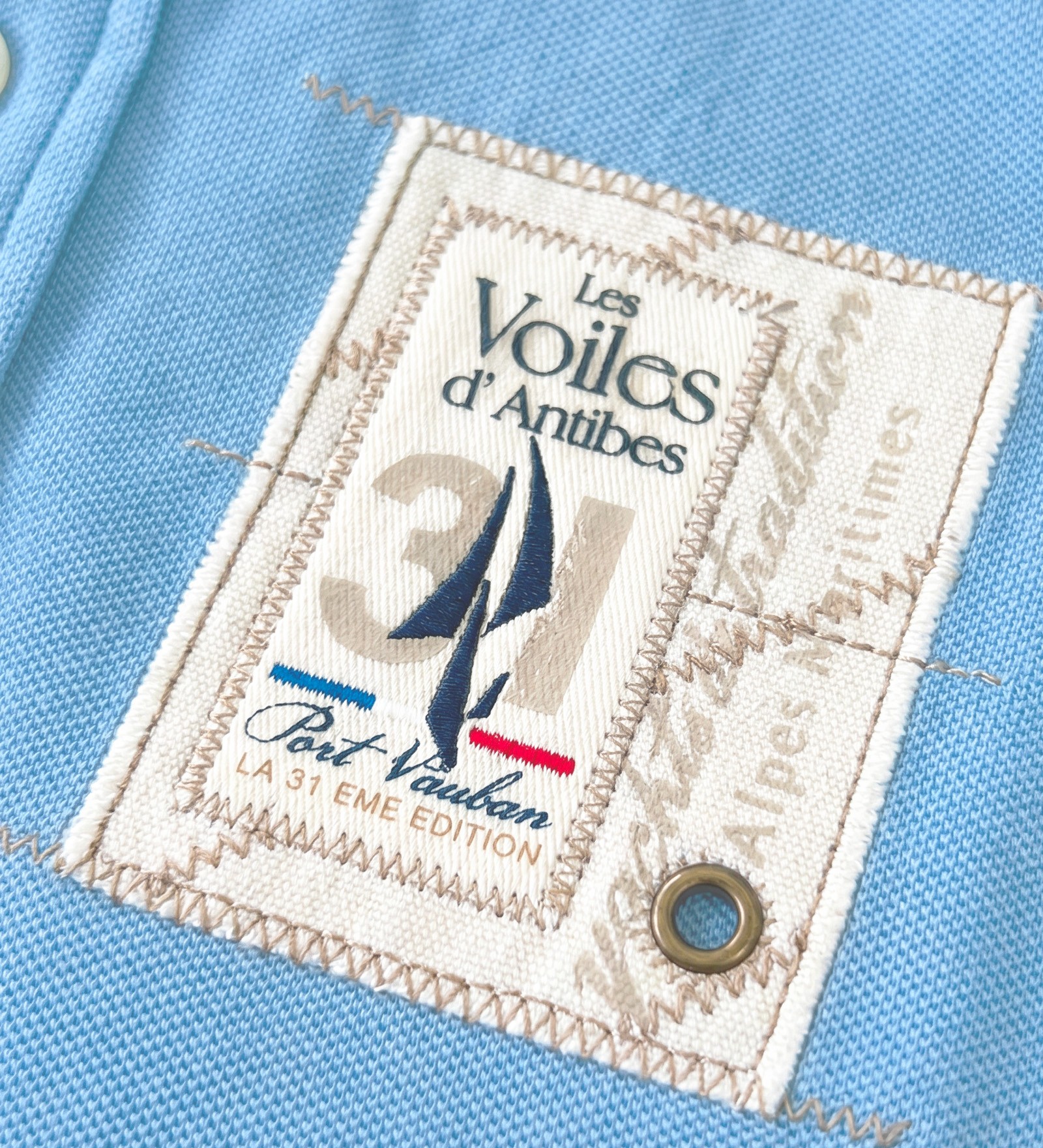 Polo en coton Bleu clair pour Hommes