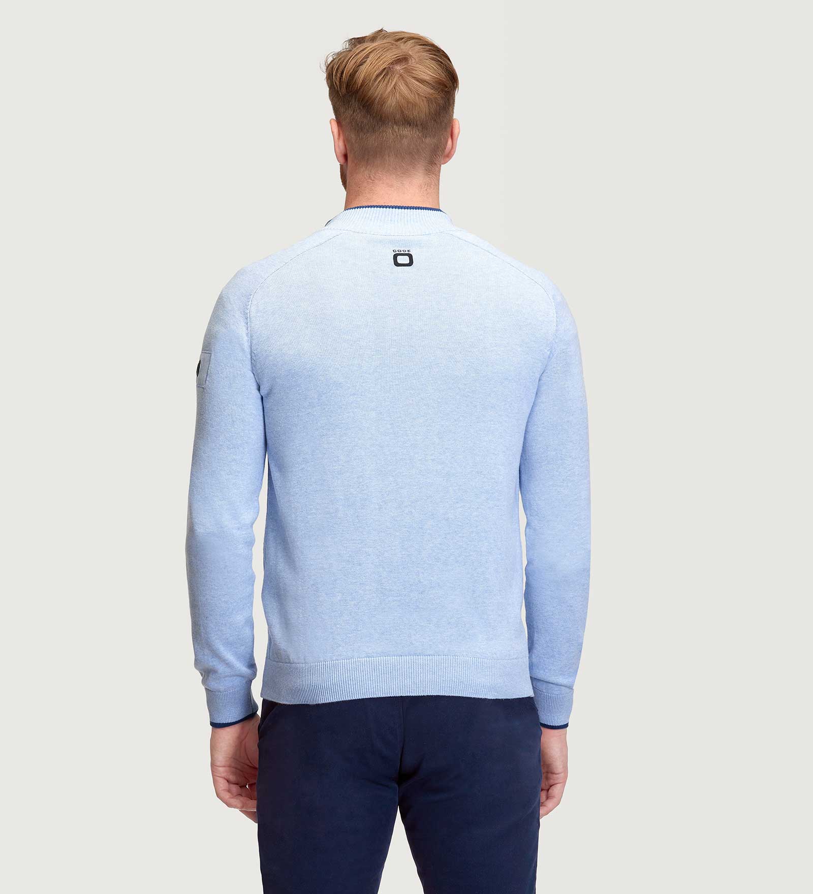 Pullover Half-Zip Blau für Herren 