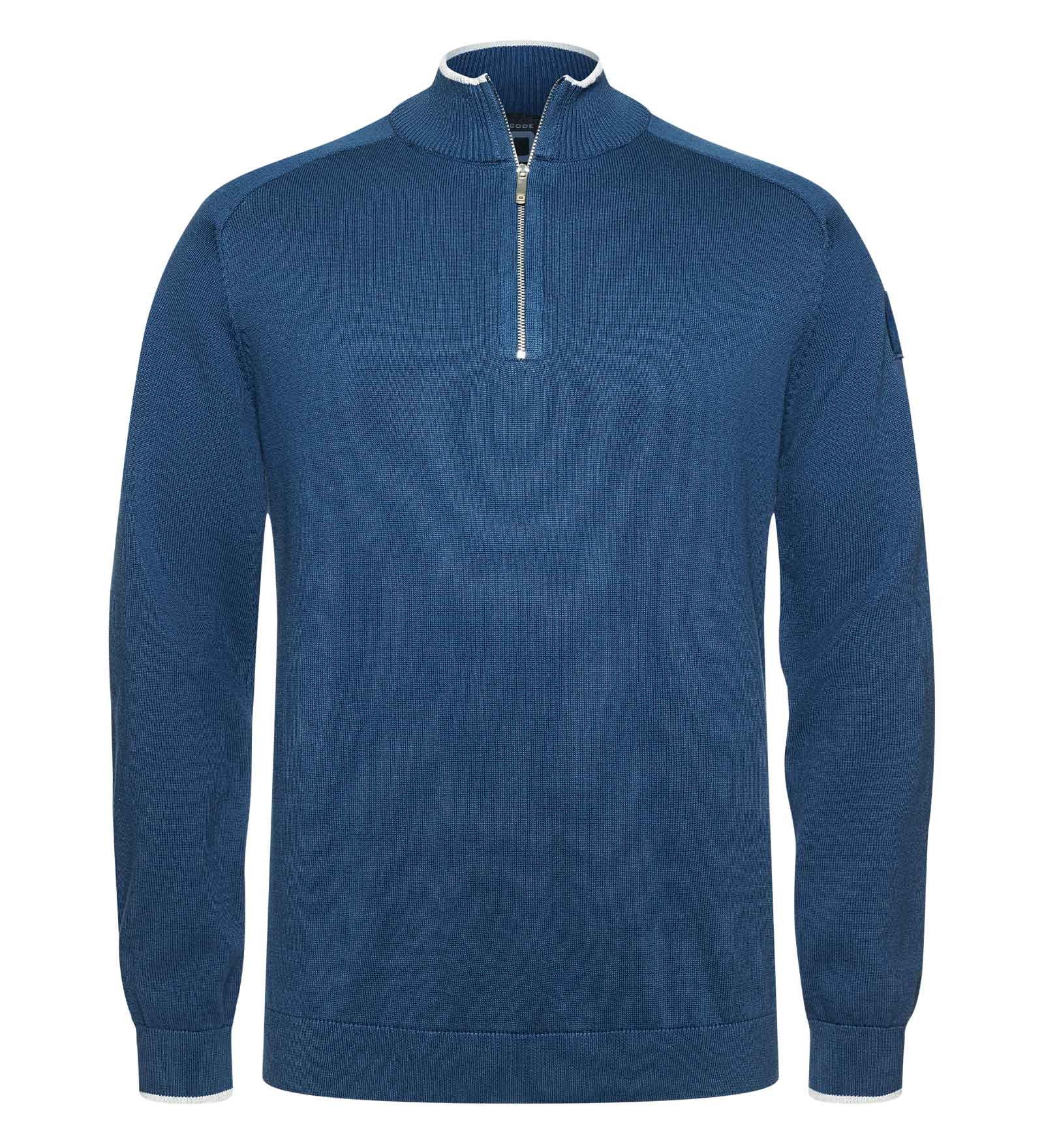 Jersey cremallera cuello Azul marino para Hombre 