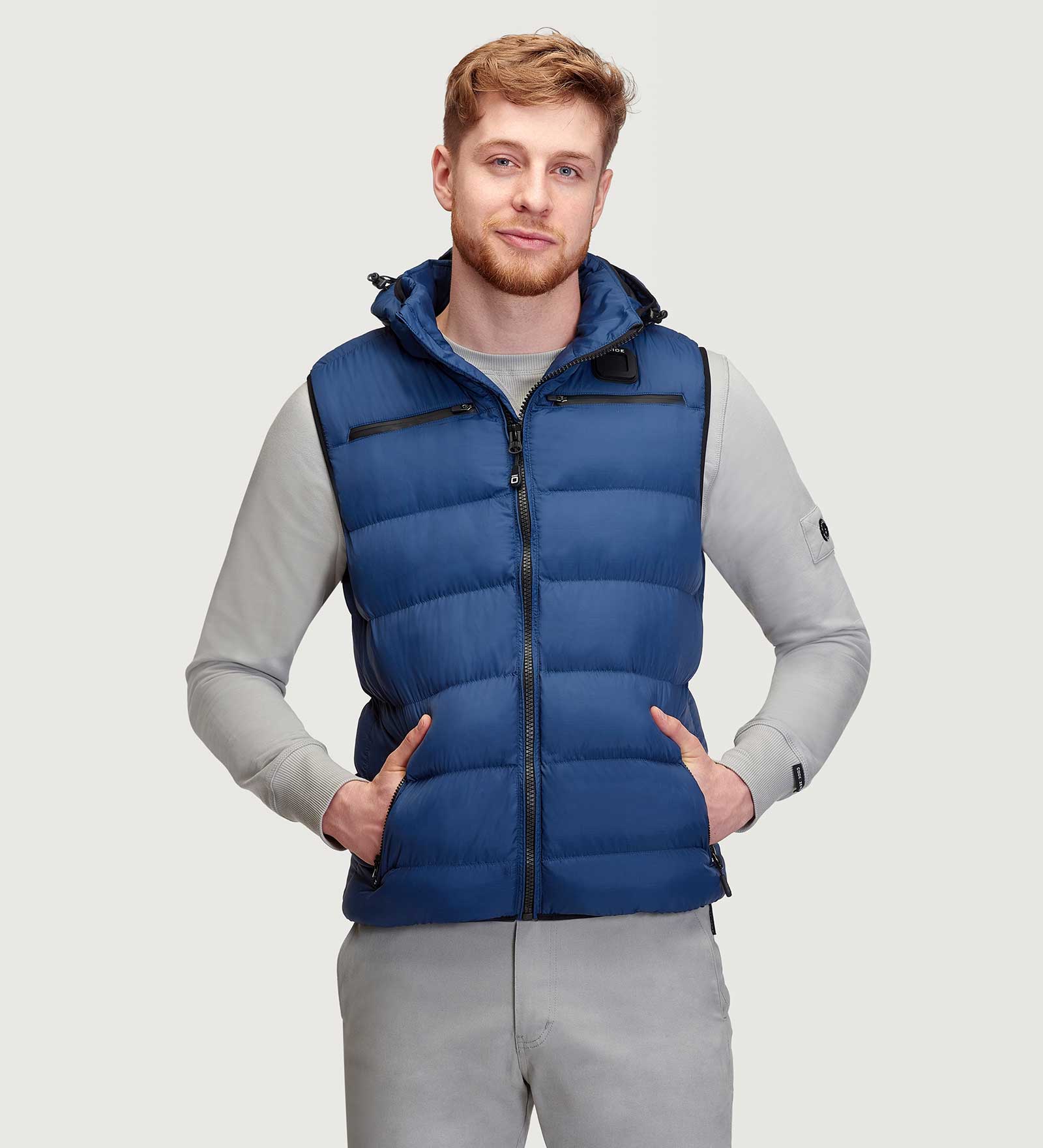 Quilted Vest Navy Blue for Men 