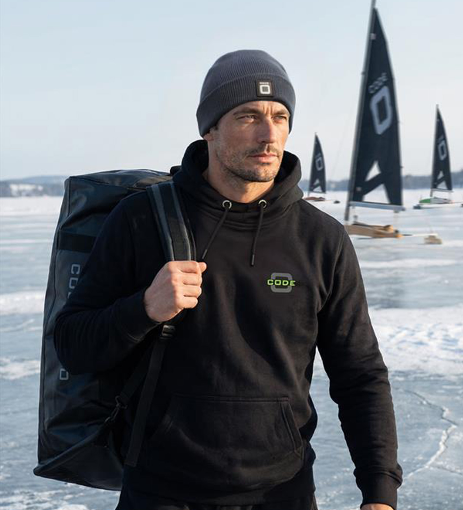 Hoodie Black voor Heren