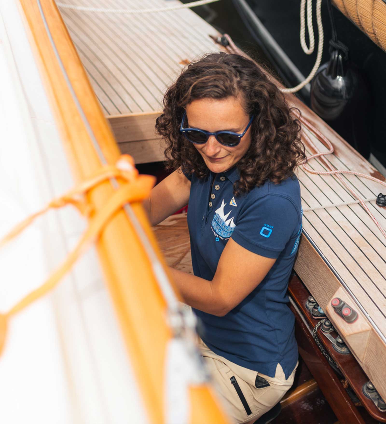 Stretchpolo Marine voor Dames Stretchpolo Marine voor Dames