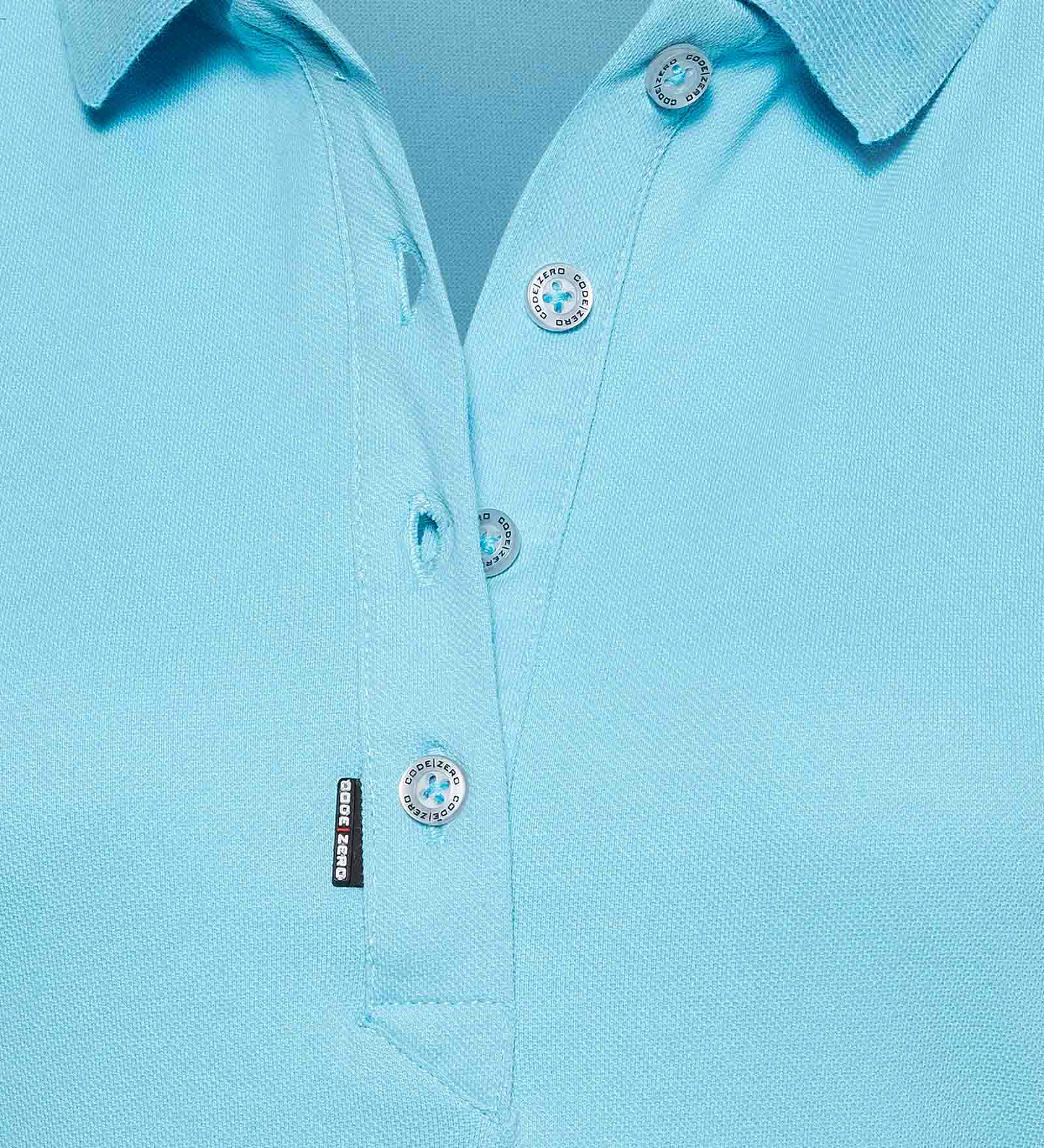 Polo coton Bleu pour Femmes 