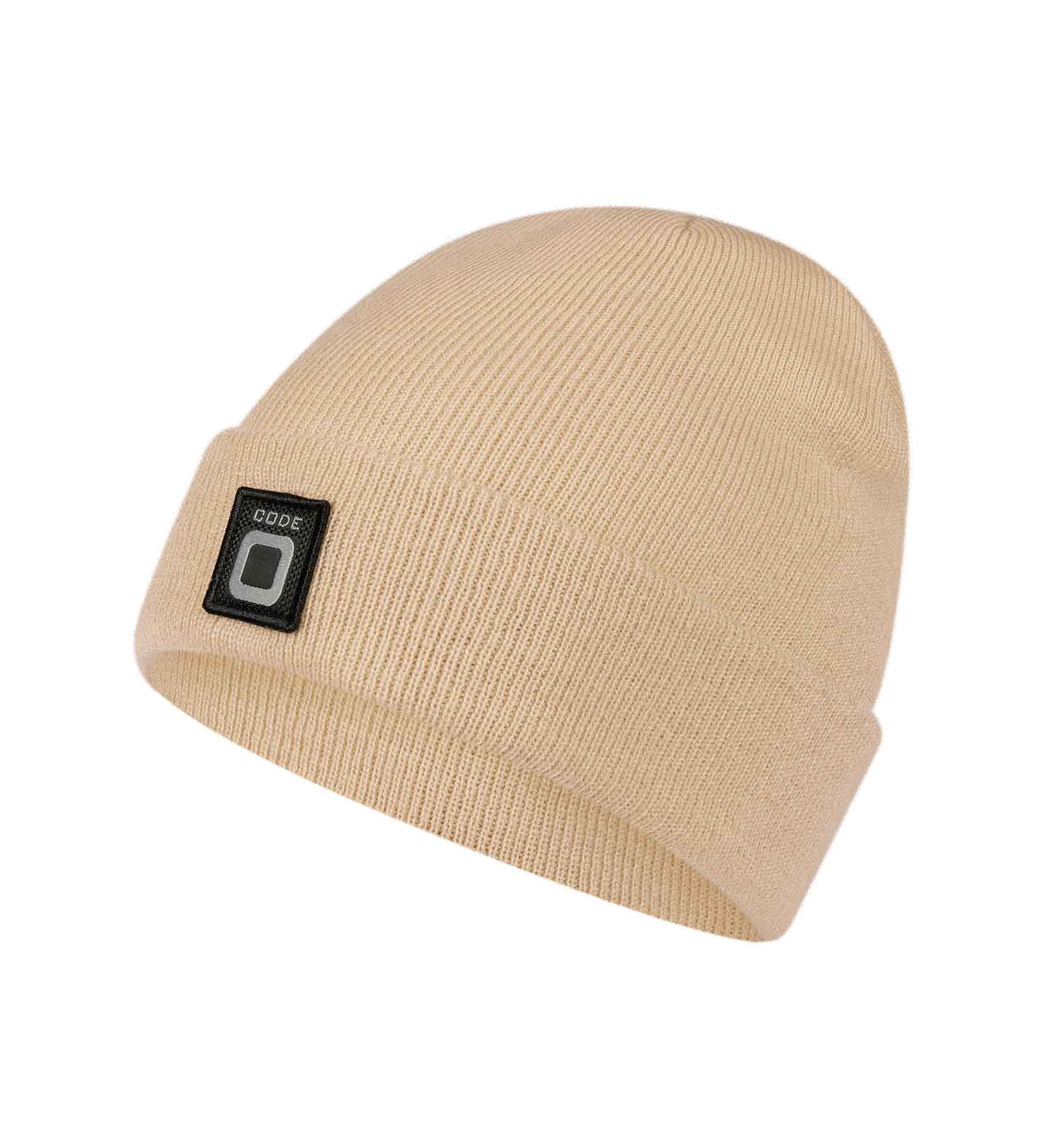 Knitted beanie beige