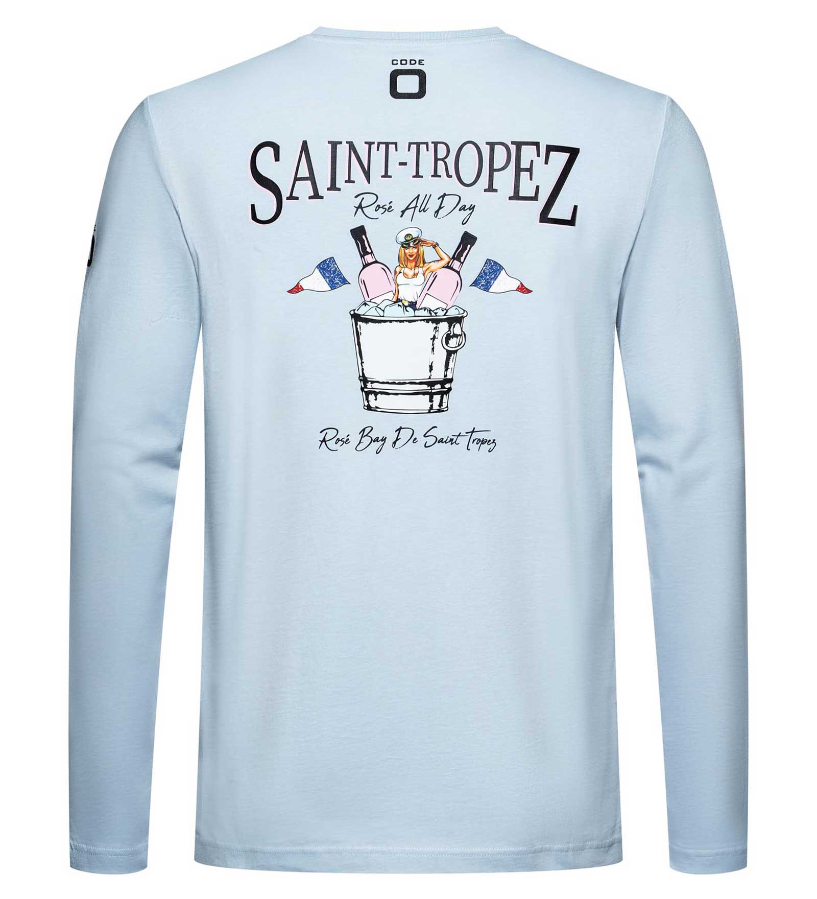 T-shirt à manches longues Bleu pour Hommes 