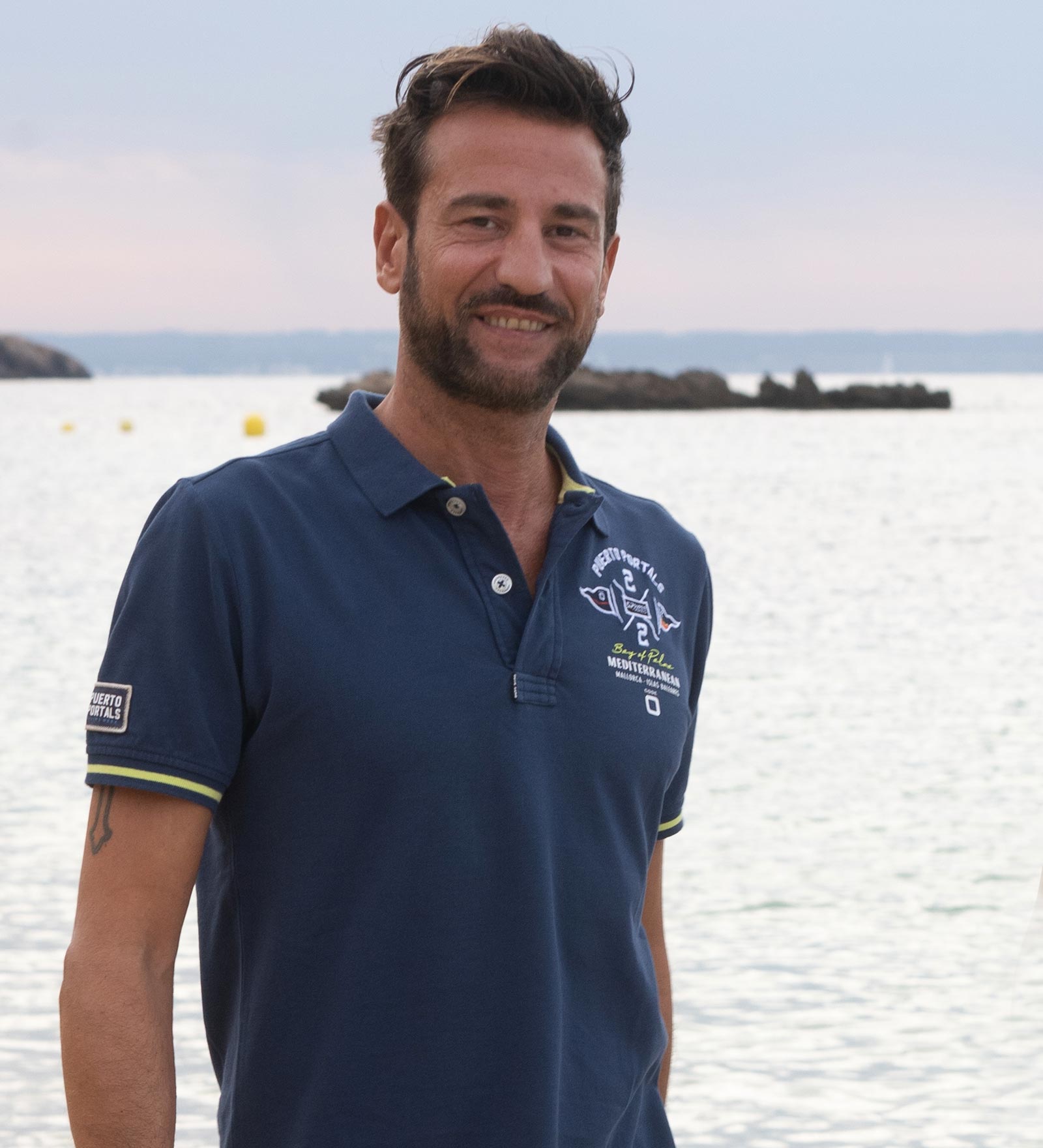 Polo Homme Bay of Palma poloshirt-men-blue-puerto-portals-front