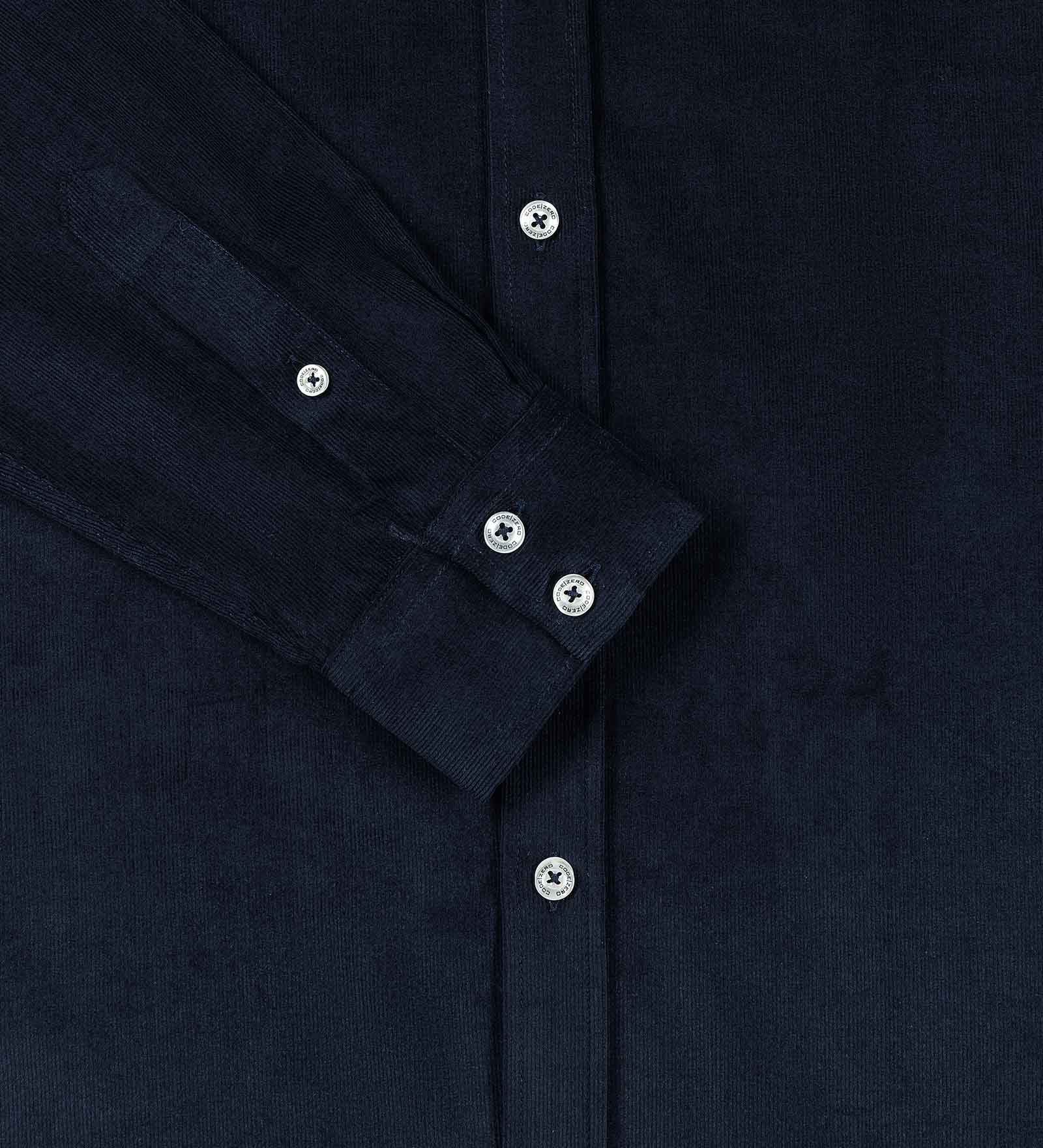 Cord shirt in blue Blue cord shirt