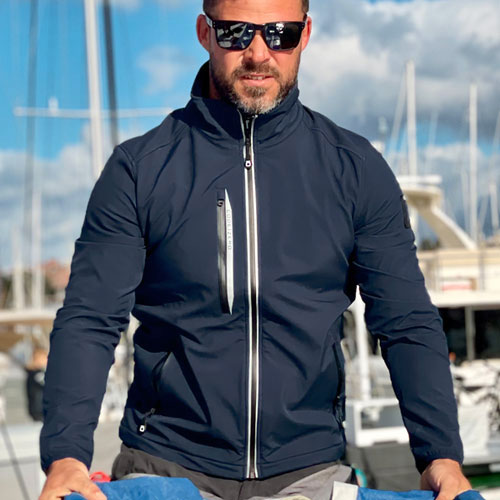 CODE-ZERO Chaqueta Softshell Hombre Halyard Azul M