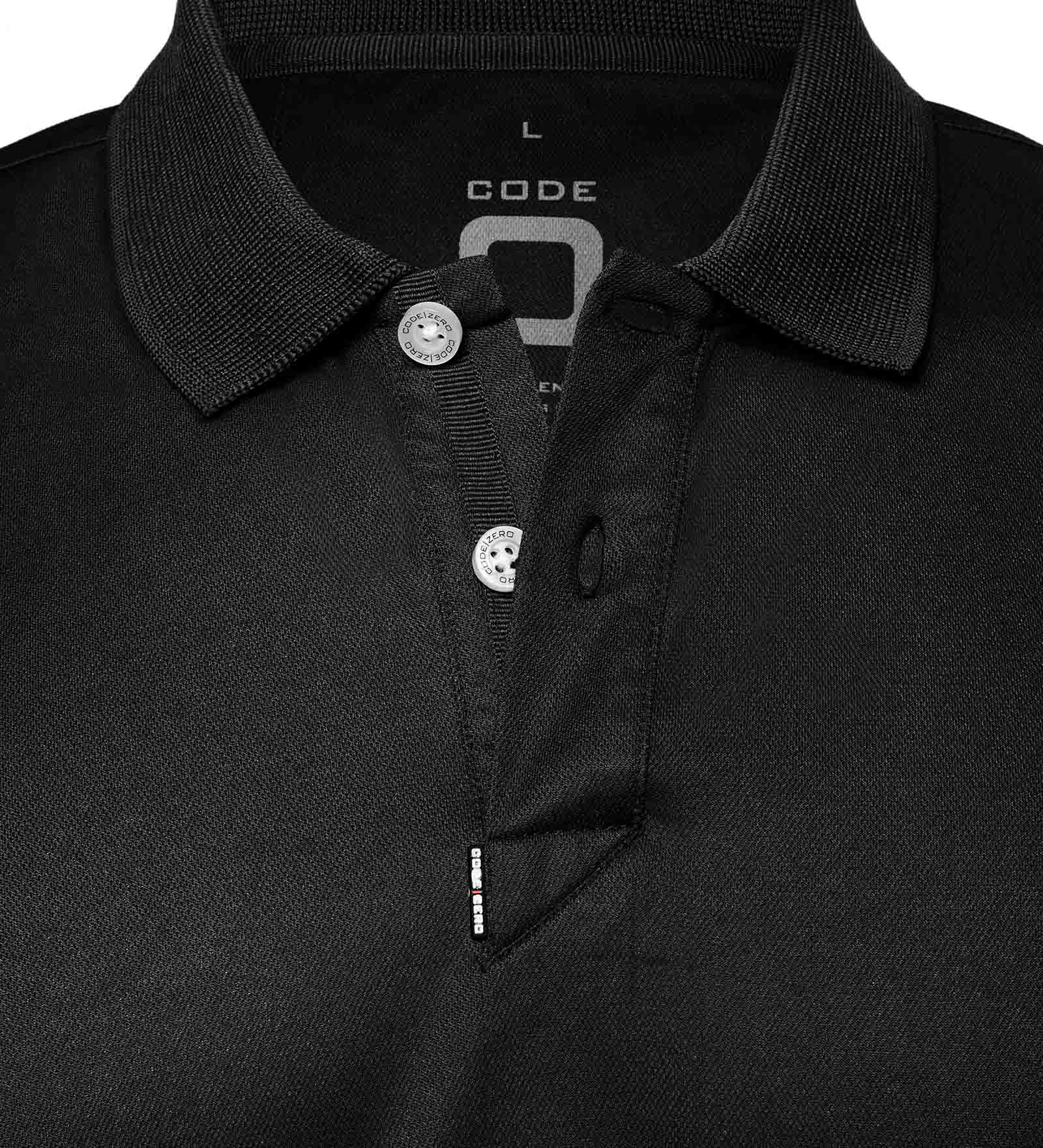 Polo secado rápido Negro para Hombre y Mujer 