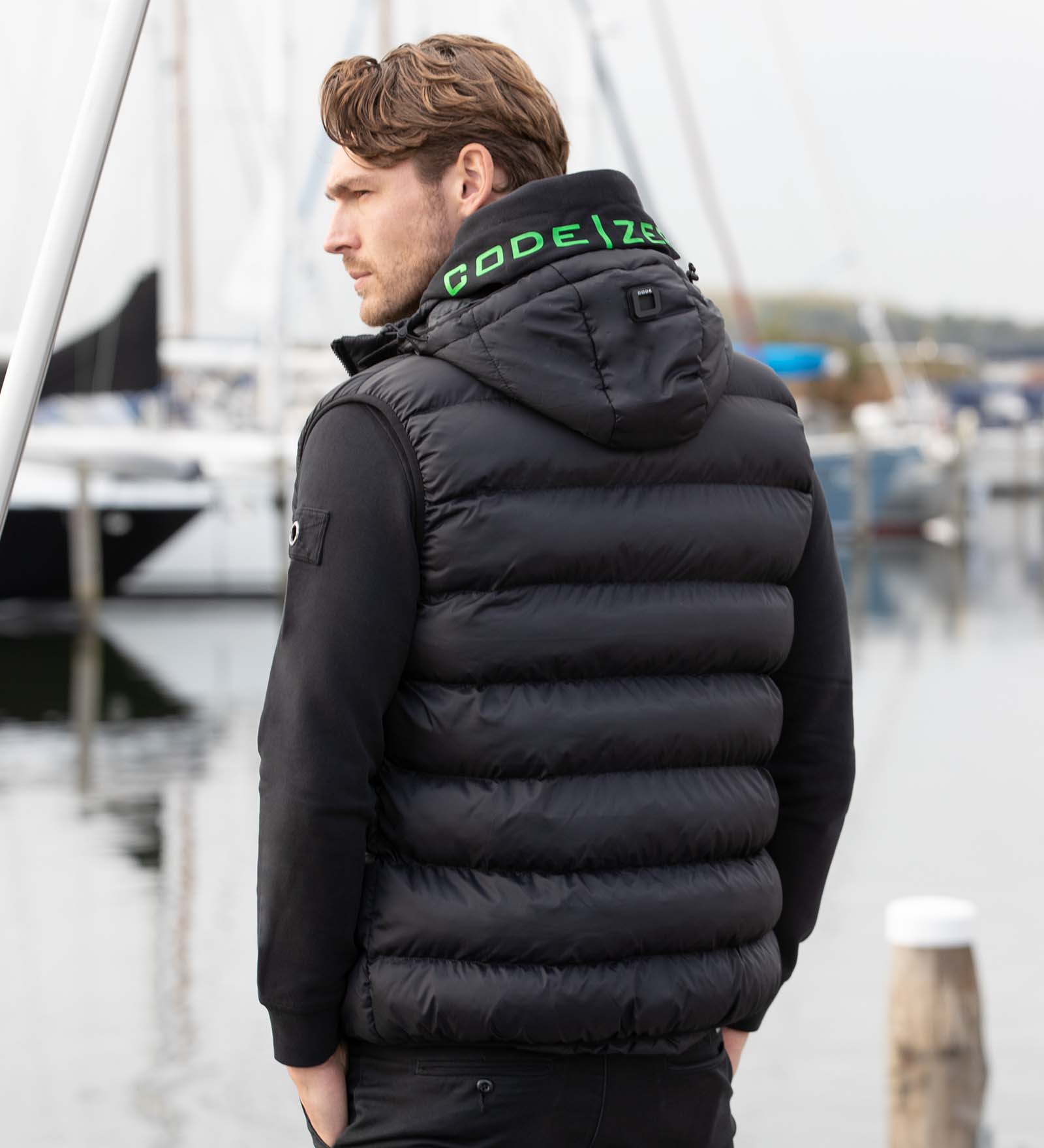 Quilted Vest Black for Men 