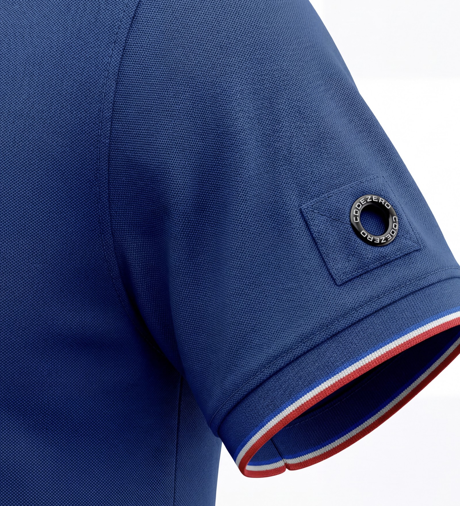 Polo en coton Marine pour Hommes