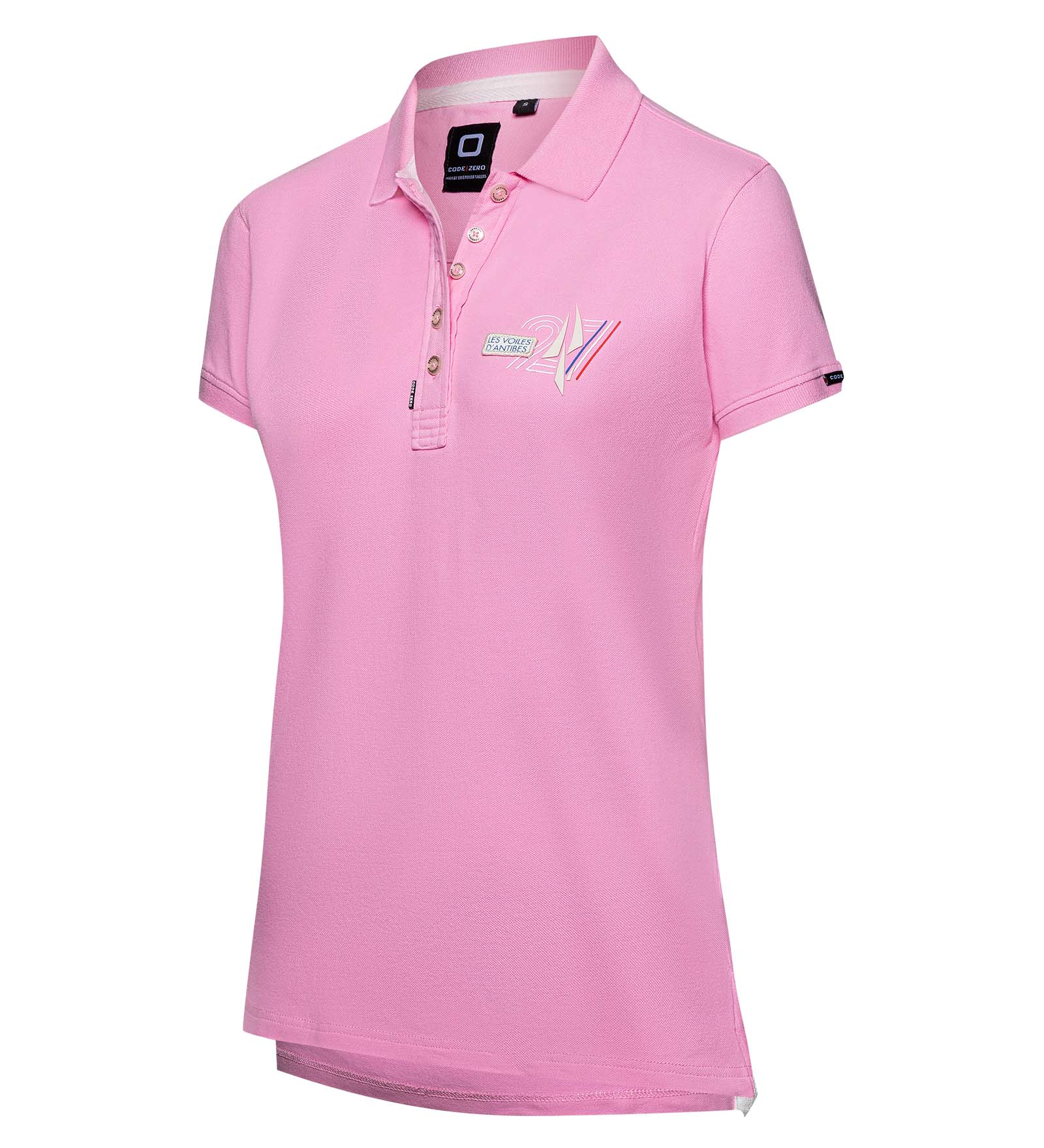 Stretch Polo Shirt Pink for Women 