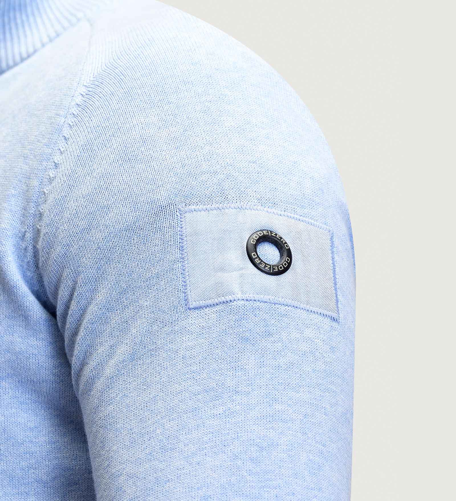 Pull zippé Bleu pour Hommes 