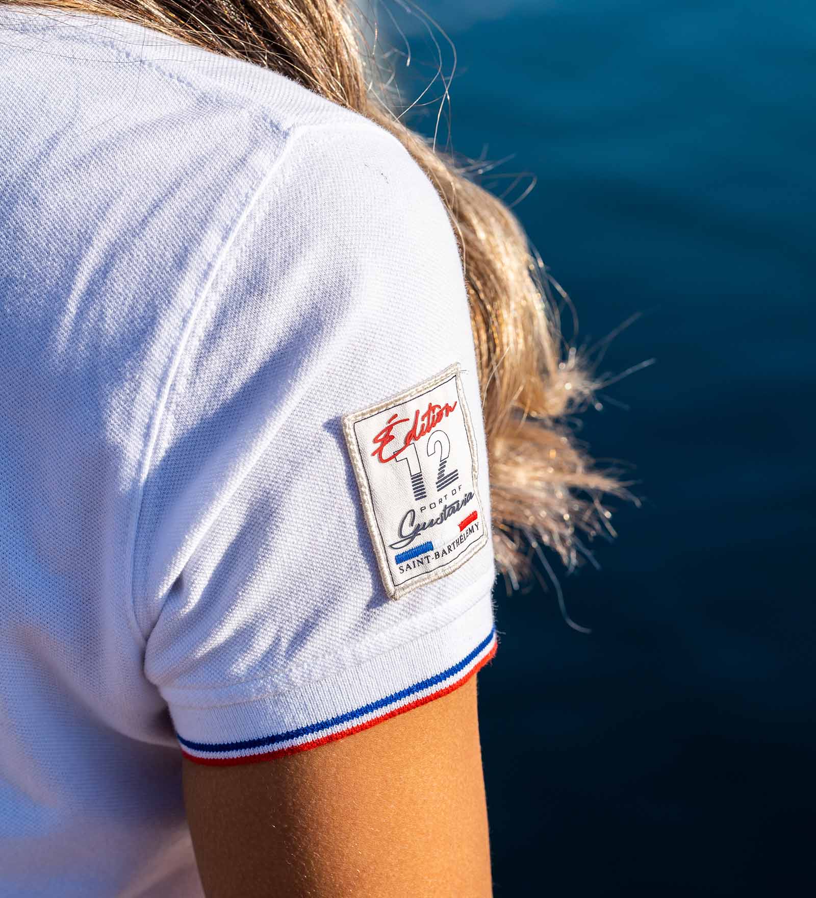 Polo stretch Blanc pour Femmes 