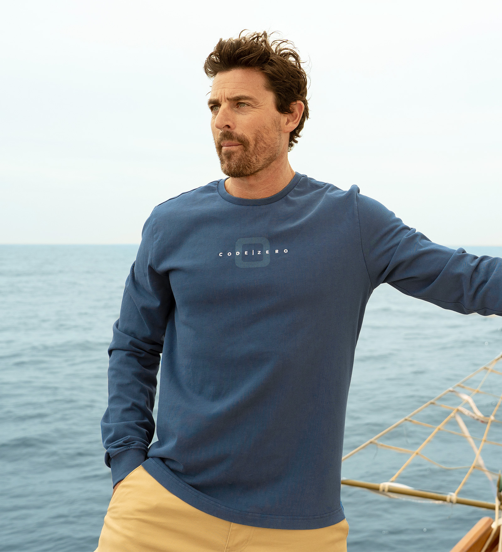 Long-Sleeve T-Shirt Navy Blue for Men 