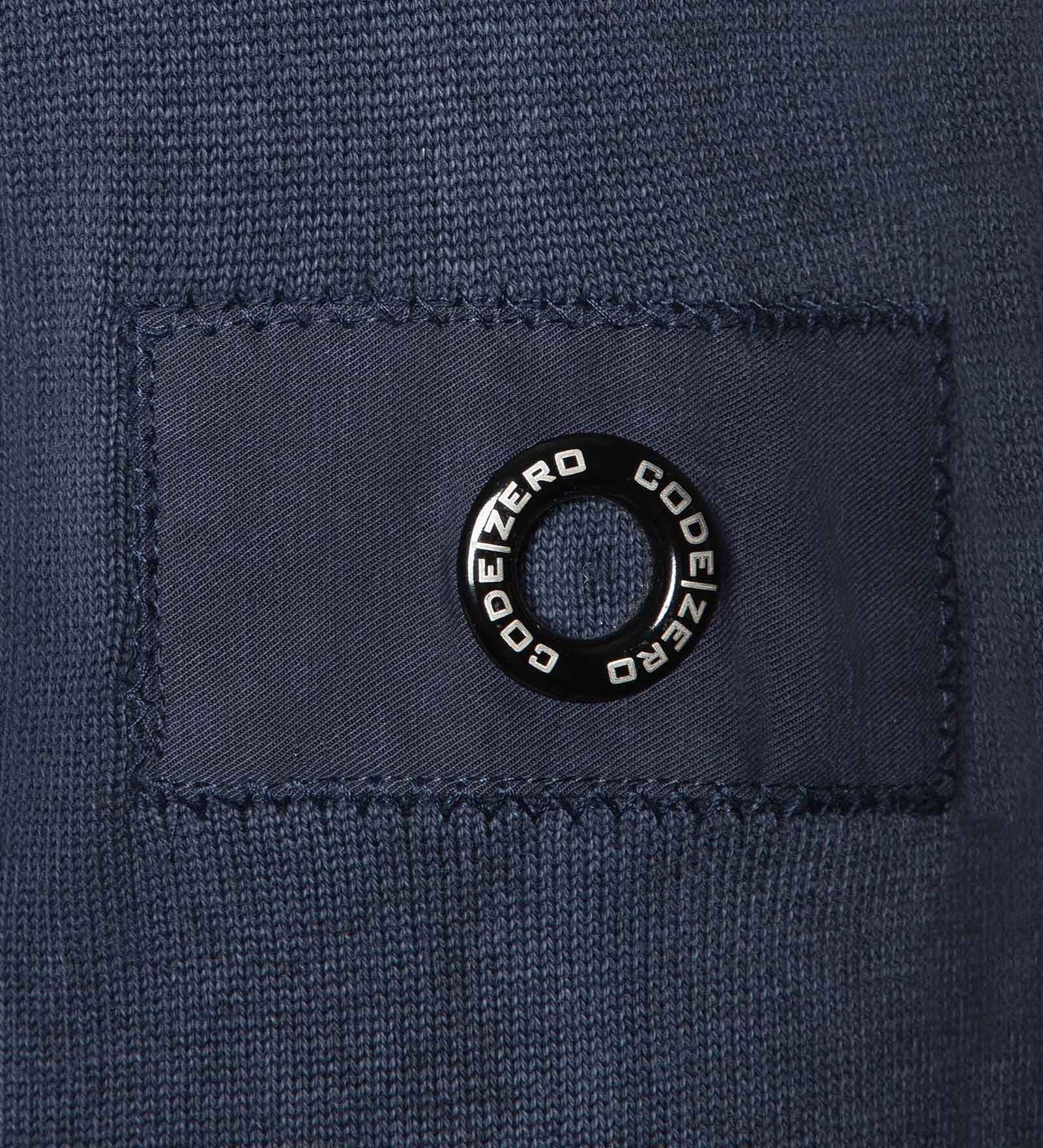 Details of a blue jumper