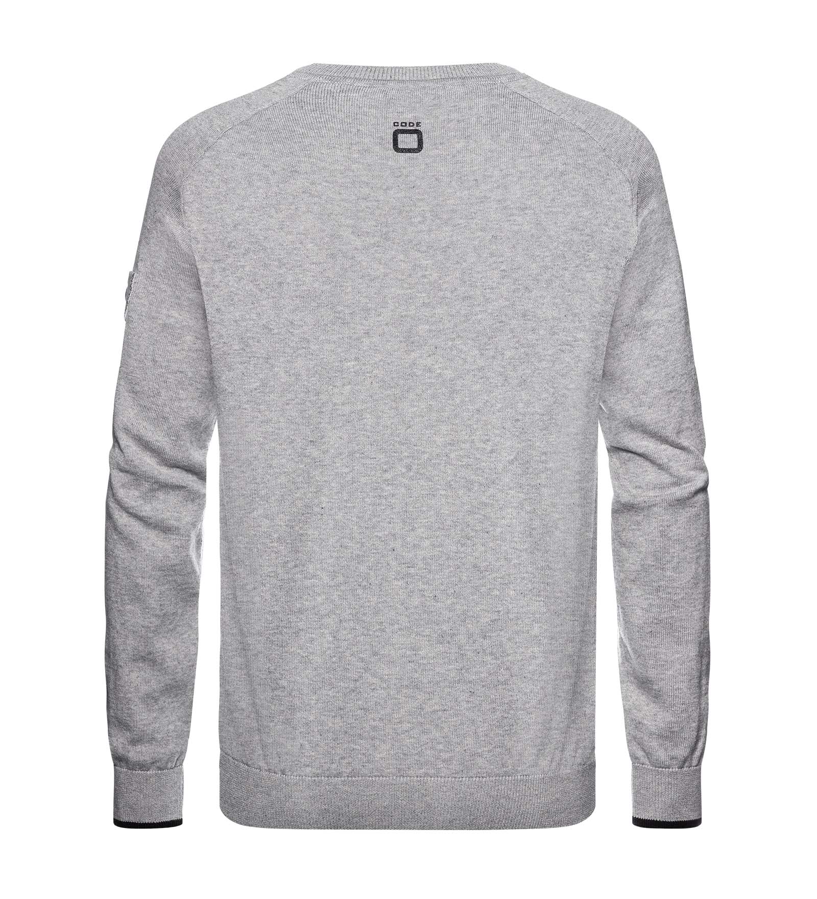 Grey v neck jumper for men