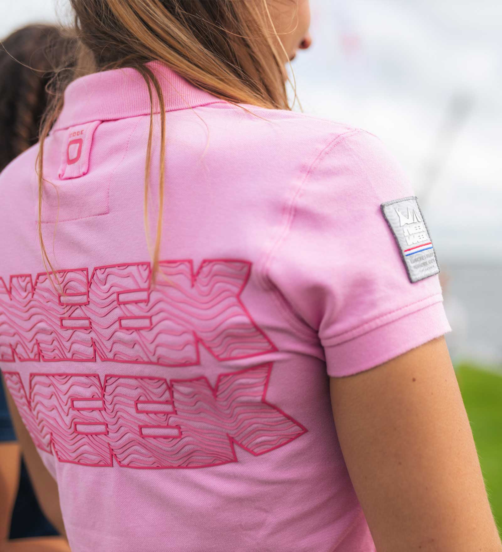 Polo stretch Rose pour Femmes 