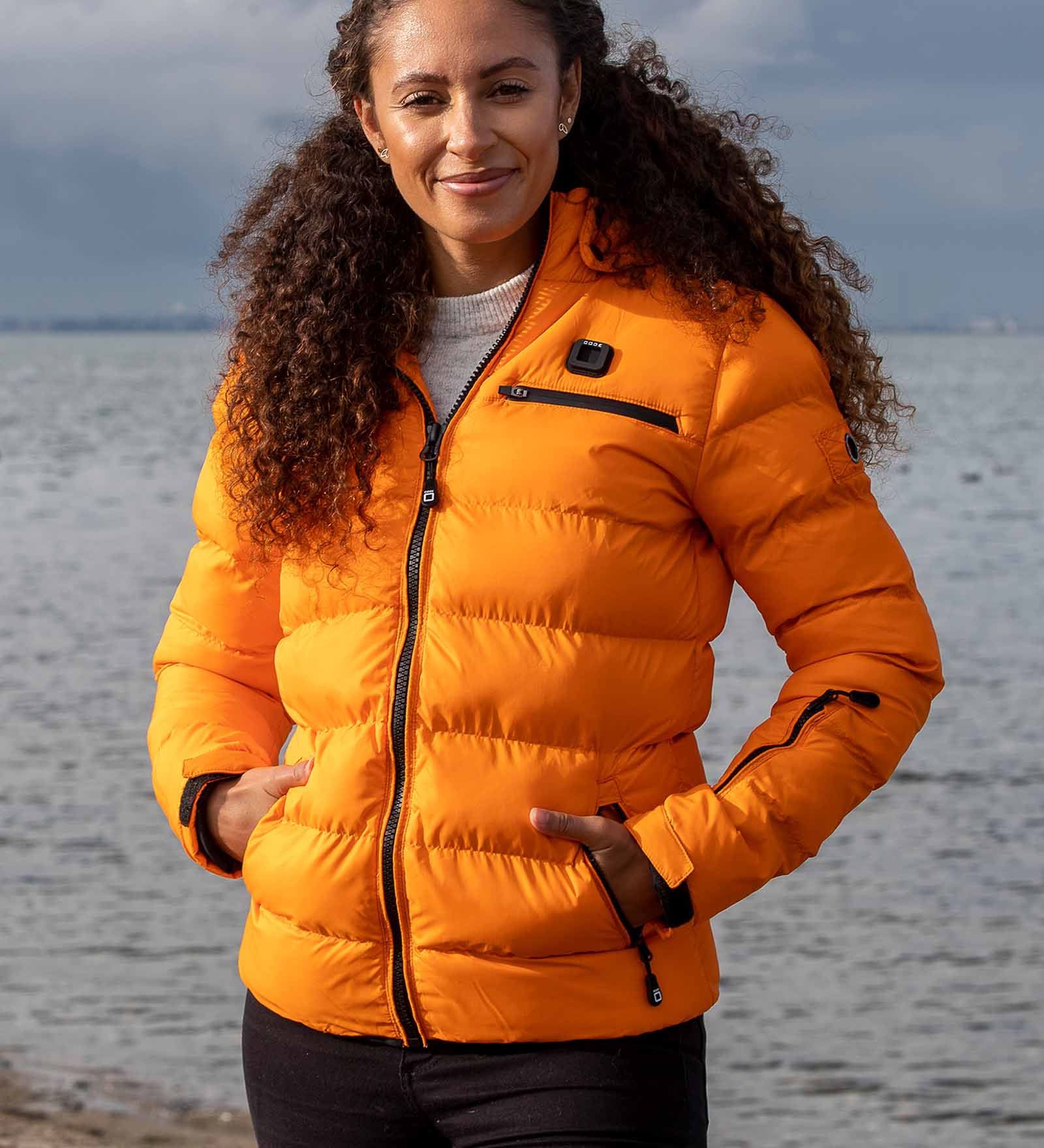 CODE-ZERO Puffer Jacket Women Monte Baldo Orange M