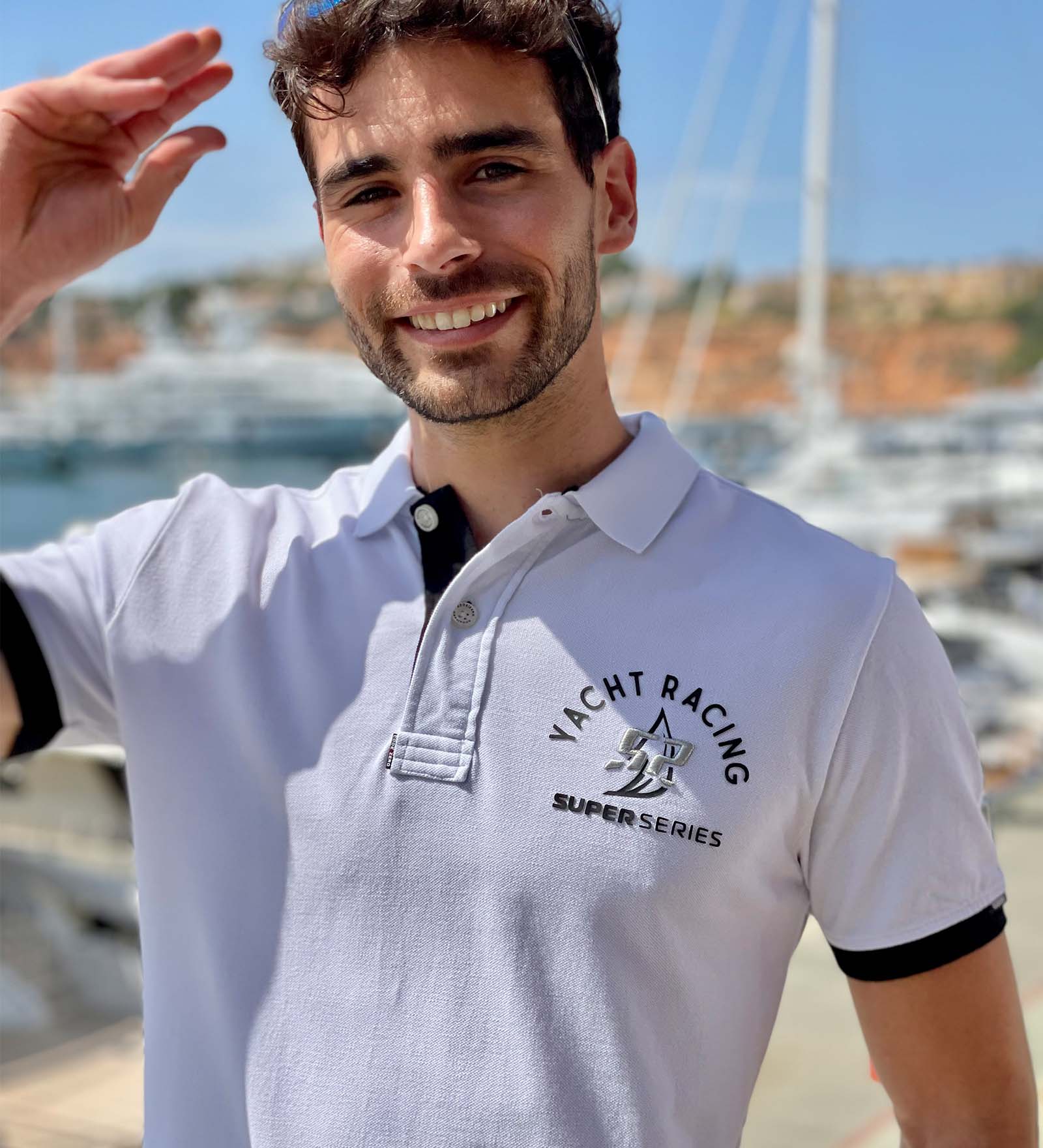 Polo de algodón Blanco para Hombre 