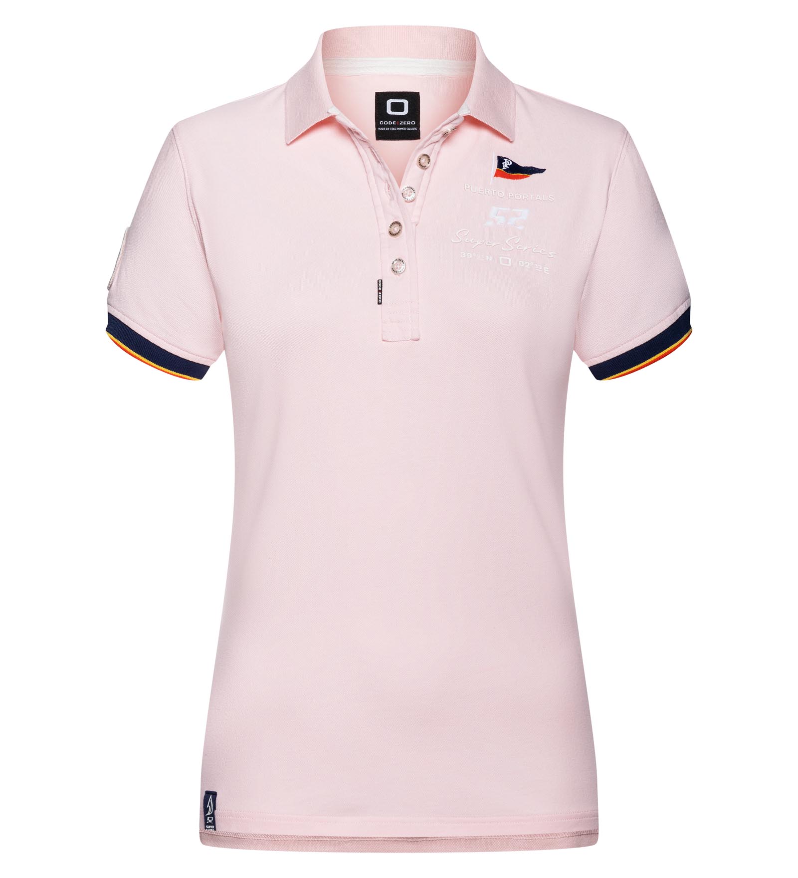 Polo in cotone elasticizzato Rosa da Donna 