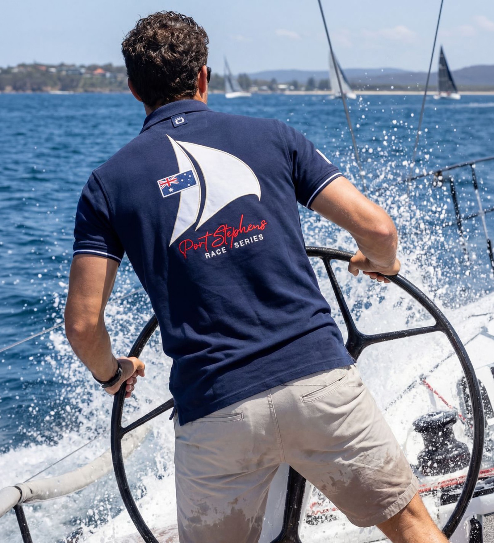 Baumwollpolo Navy für Herren