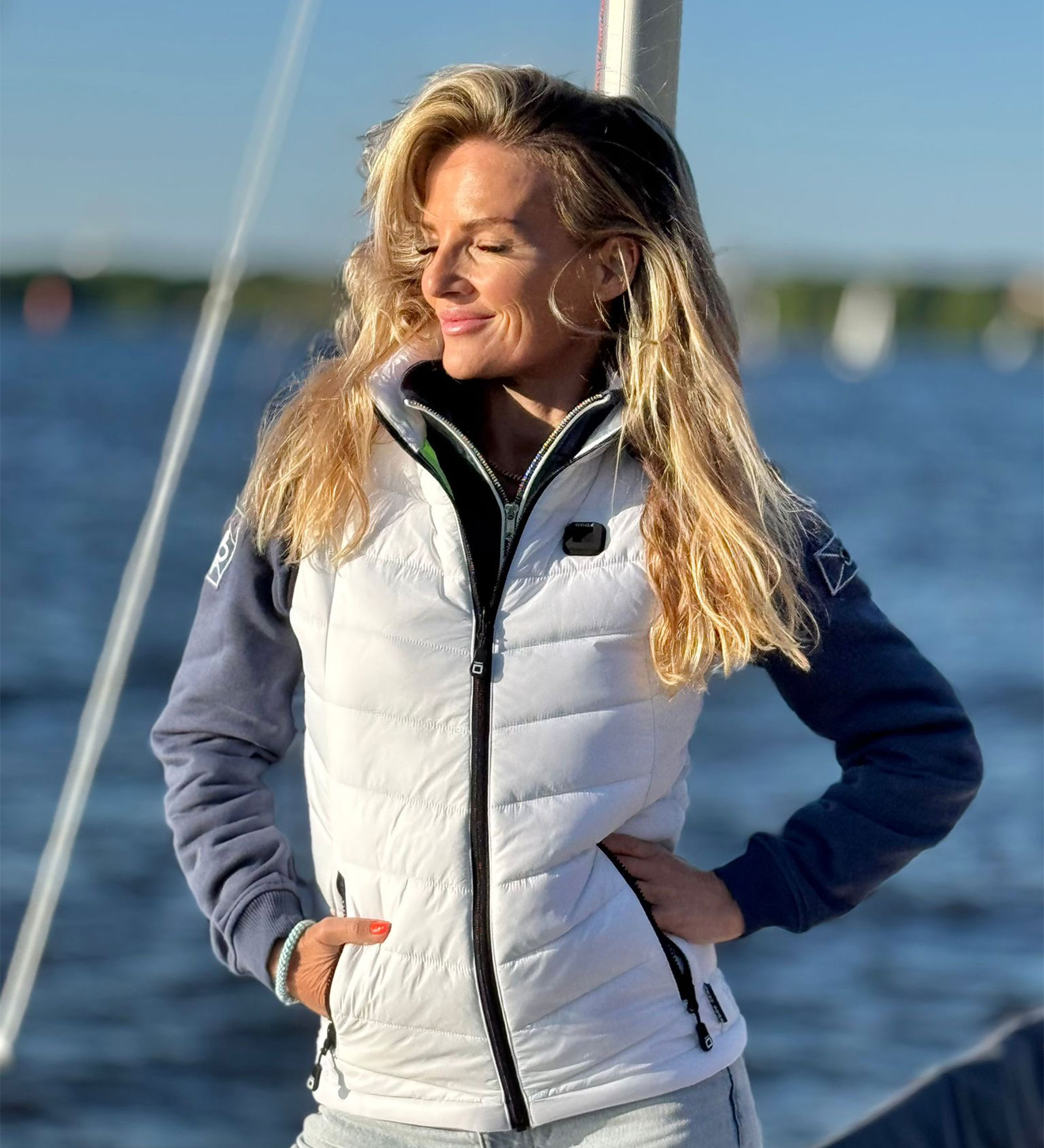 Quilted Vest White for Women 