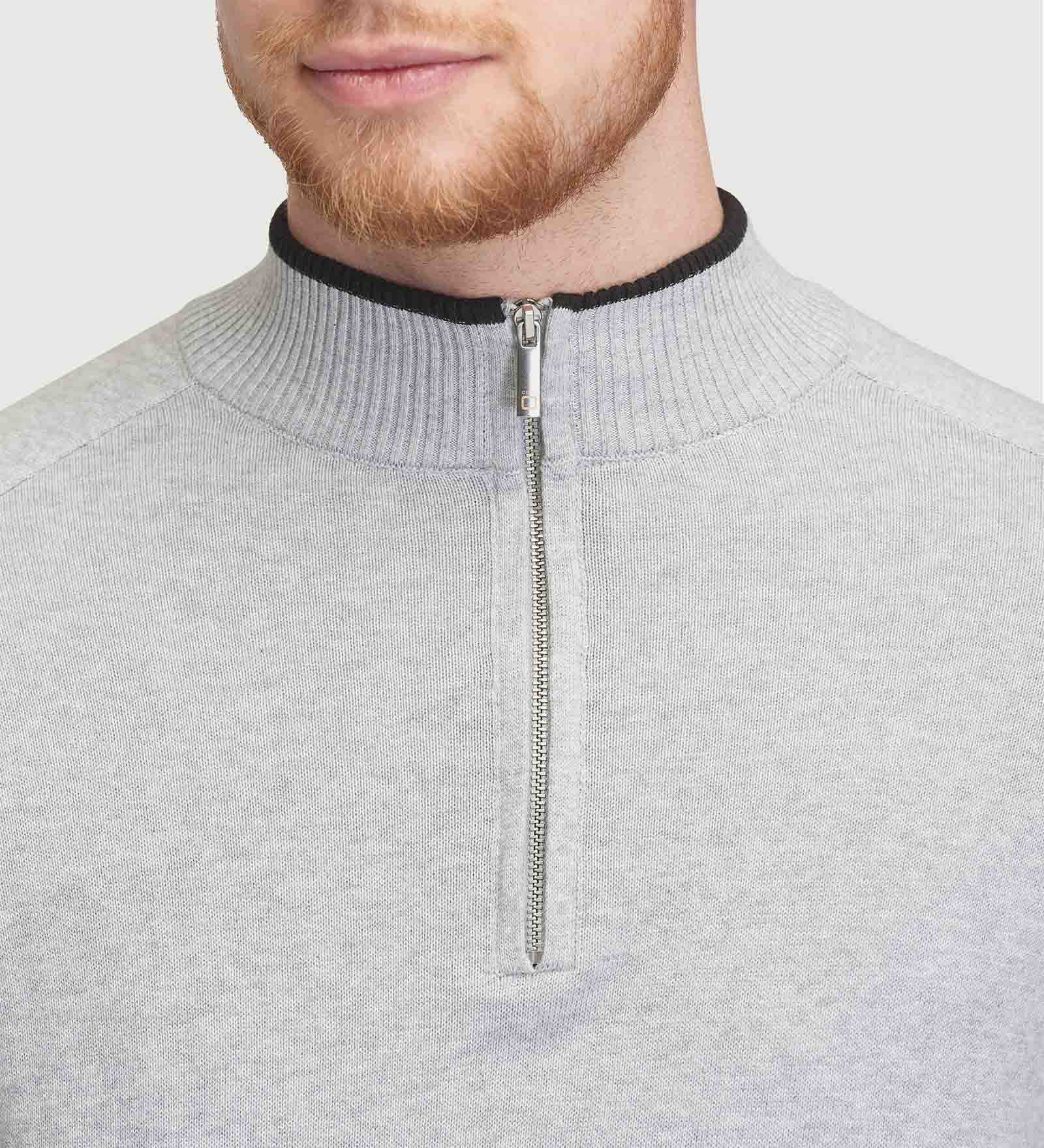 Maglione mezza zip Grigio da Uomo 