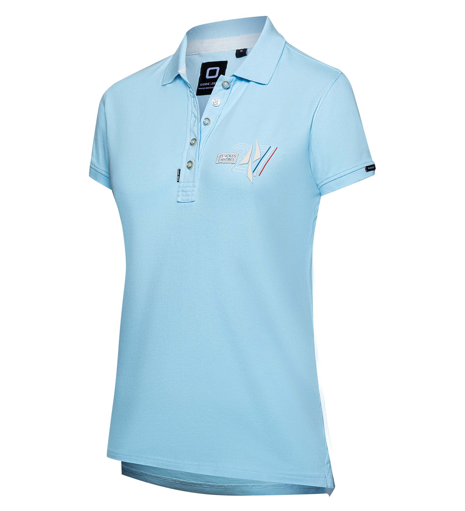 Polo in cotone elasticizzato Blu da Donna 