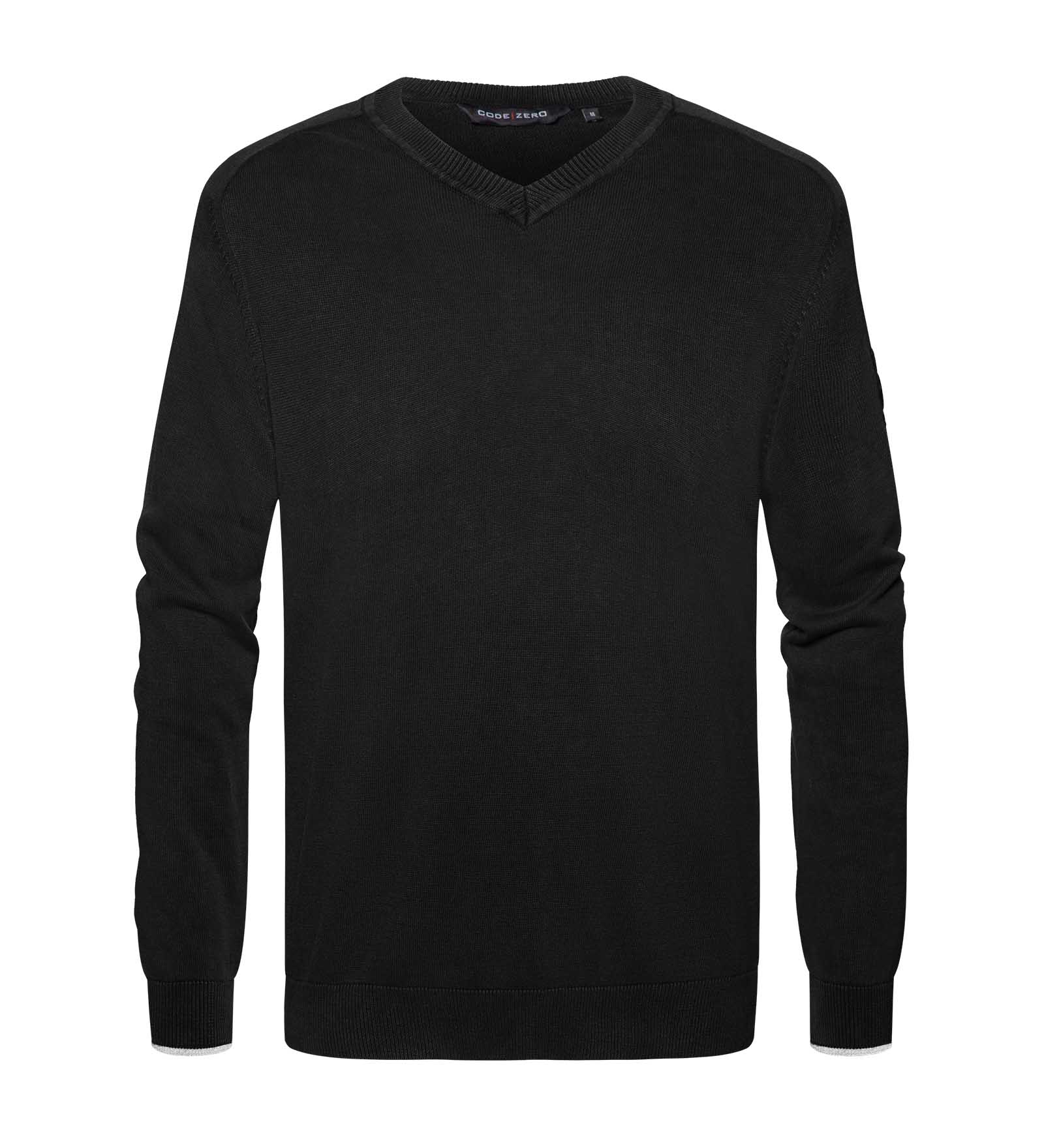 Black v neck jumper for men