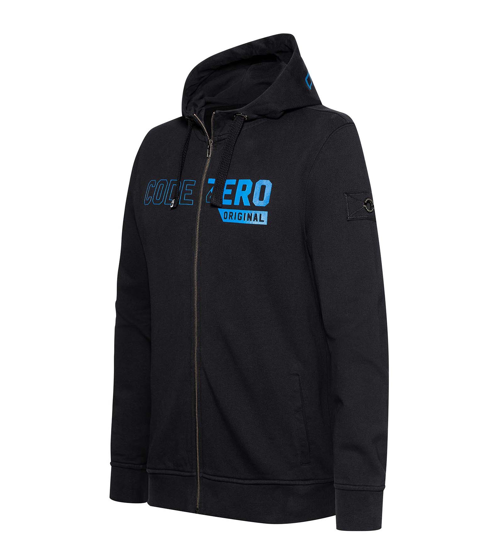 Zip-Up Hoodie Men with a blue logo