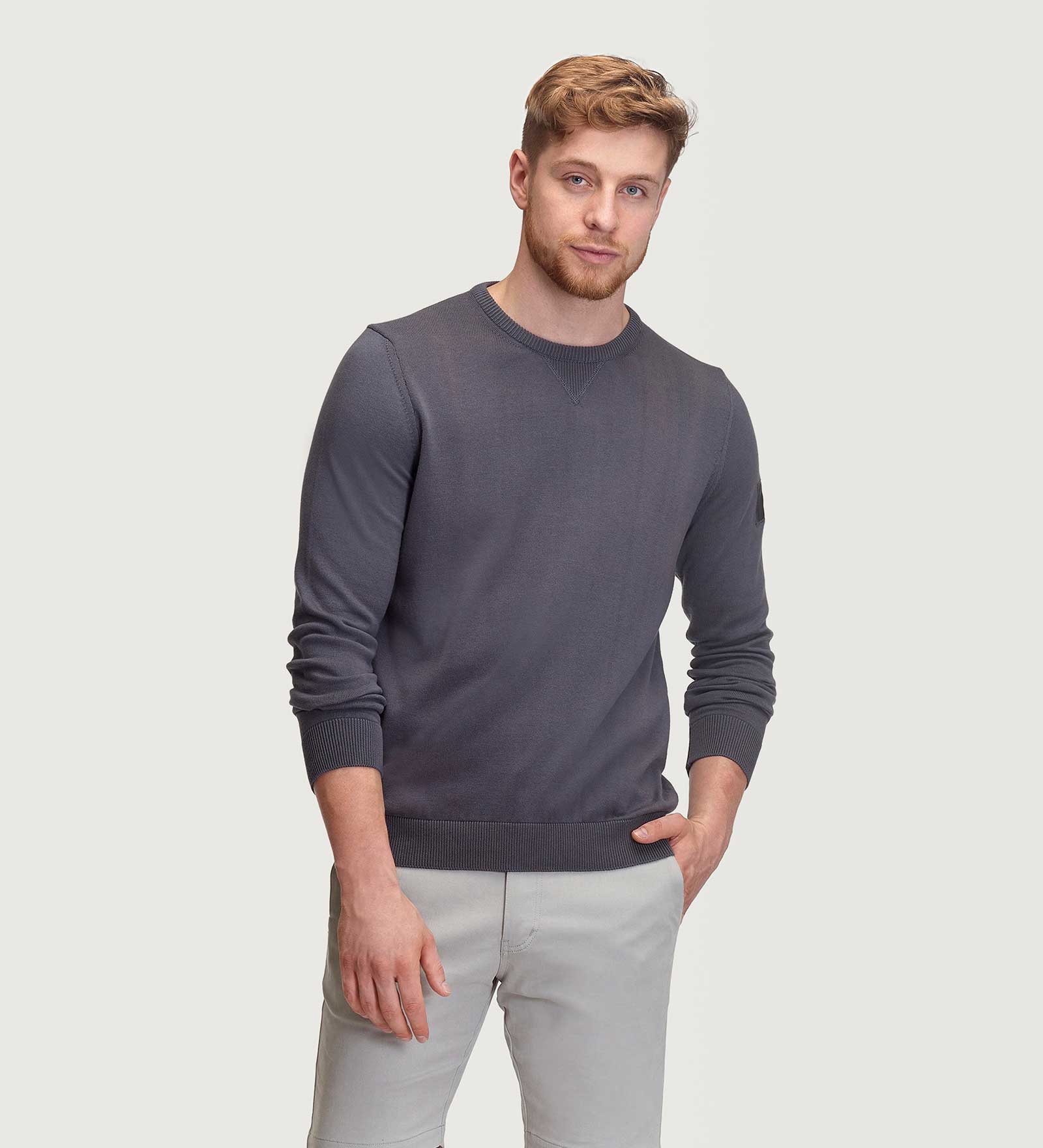 Crewneck Sweater Grey for Men 