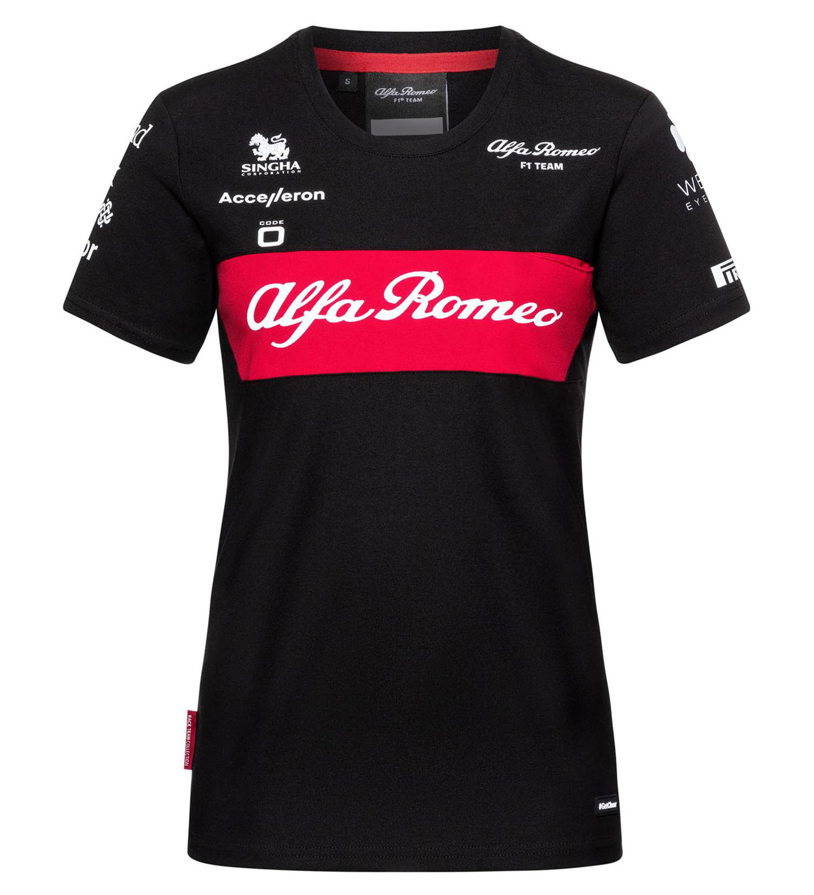 T-Shirt Damen Schwarz XS Alfa Romeo F1 Teamwear
