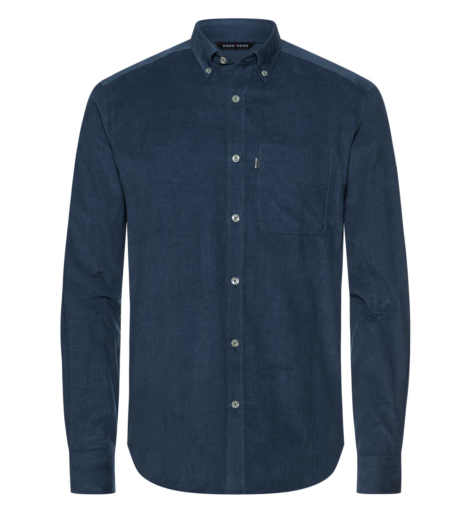 Cord shirt in blue Blue cord shirt