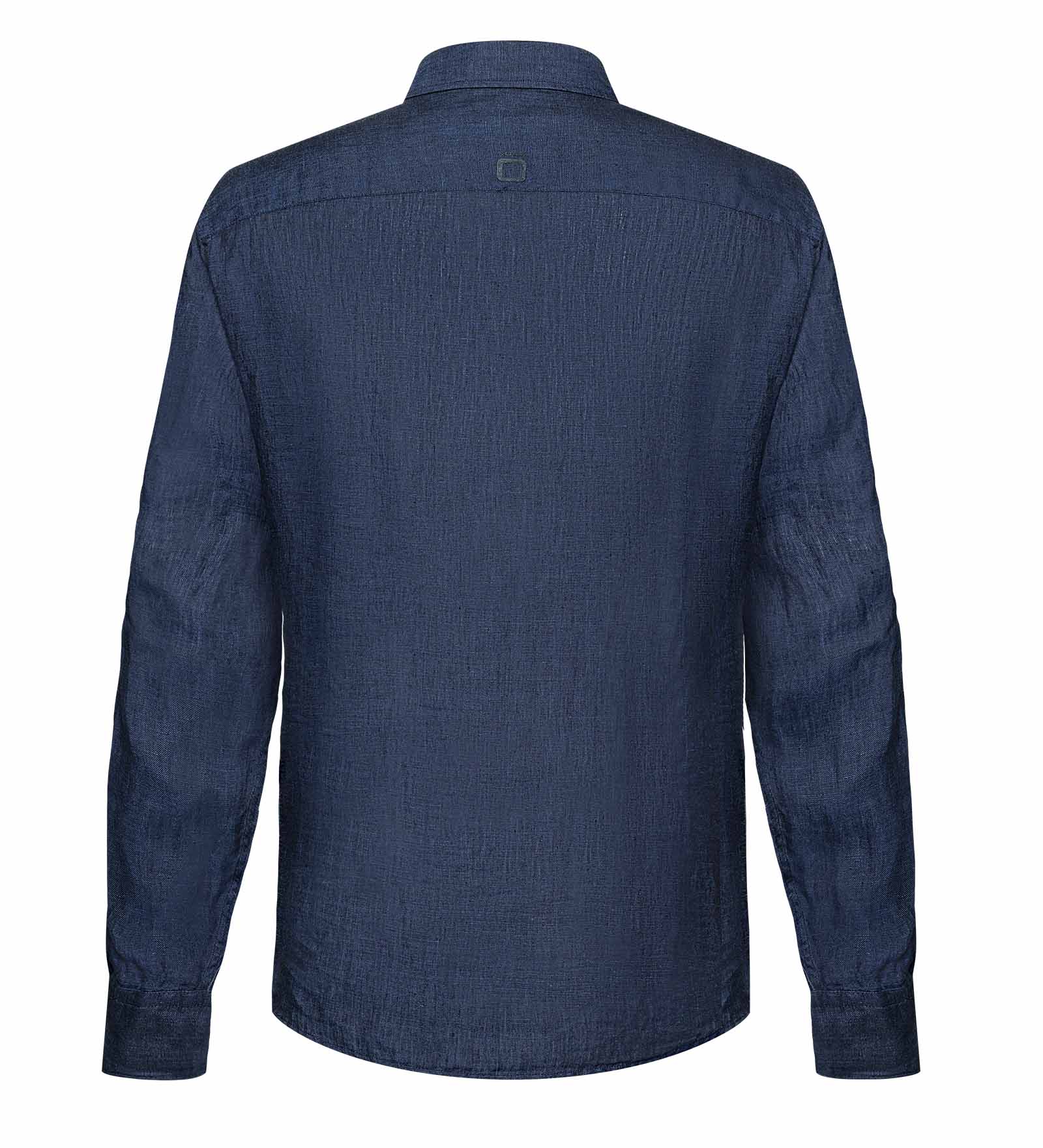 Linen Shirt Navy Blue for Men 