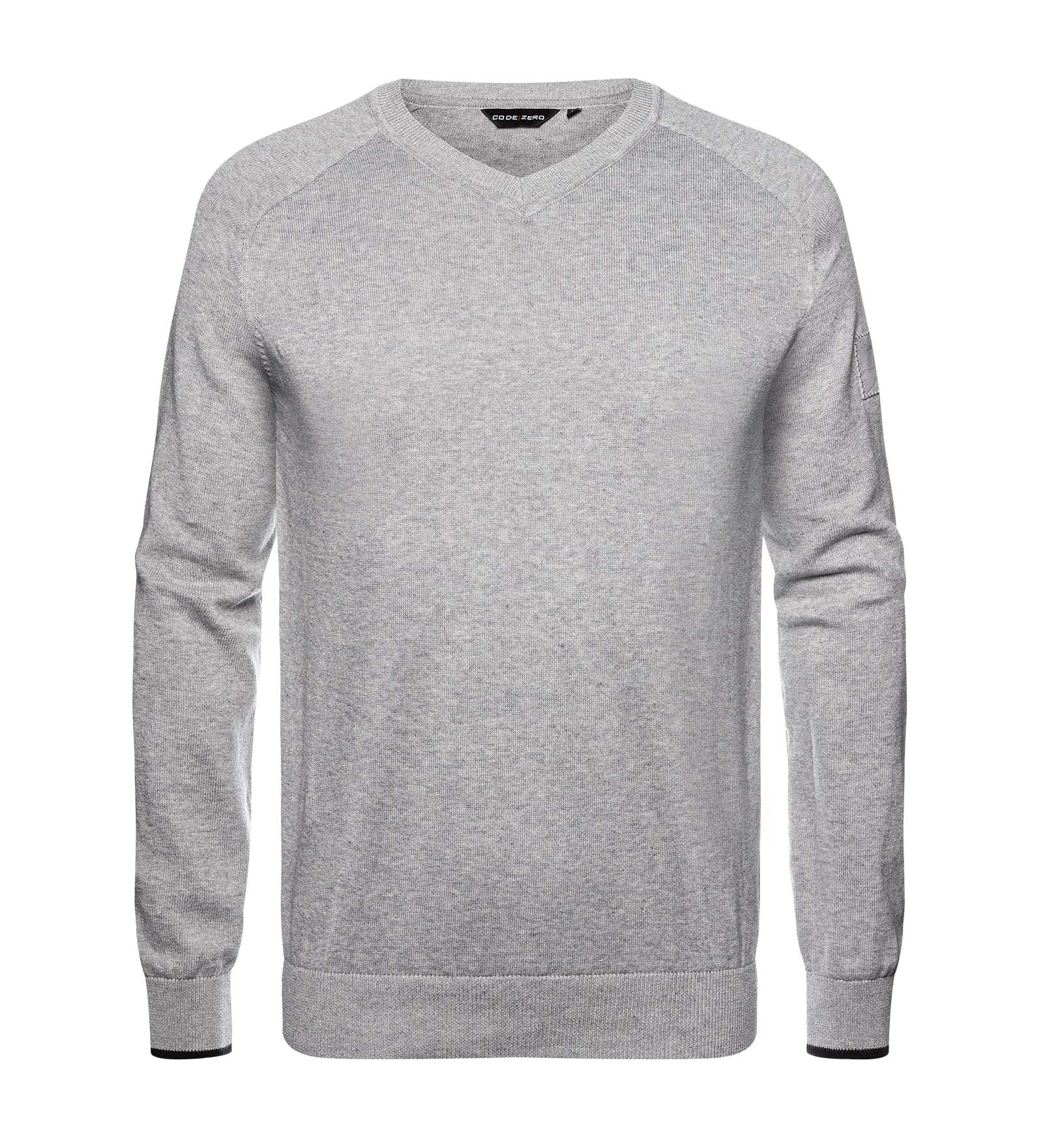 Grey v neck jumper for men