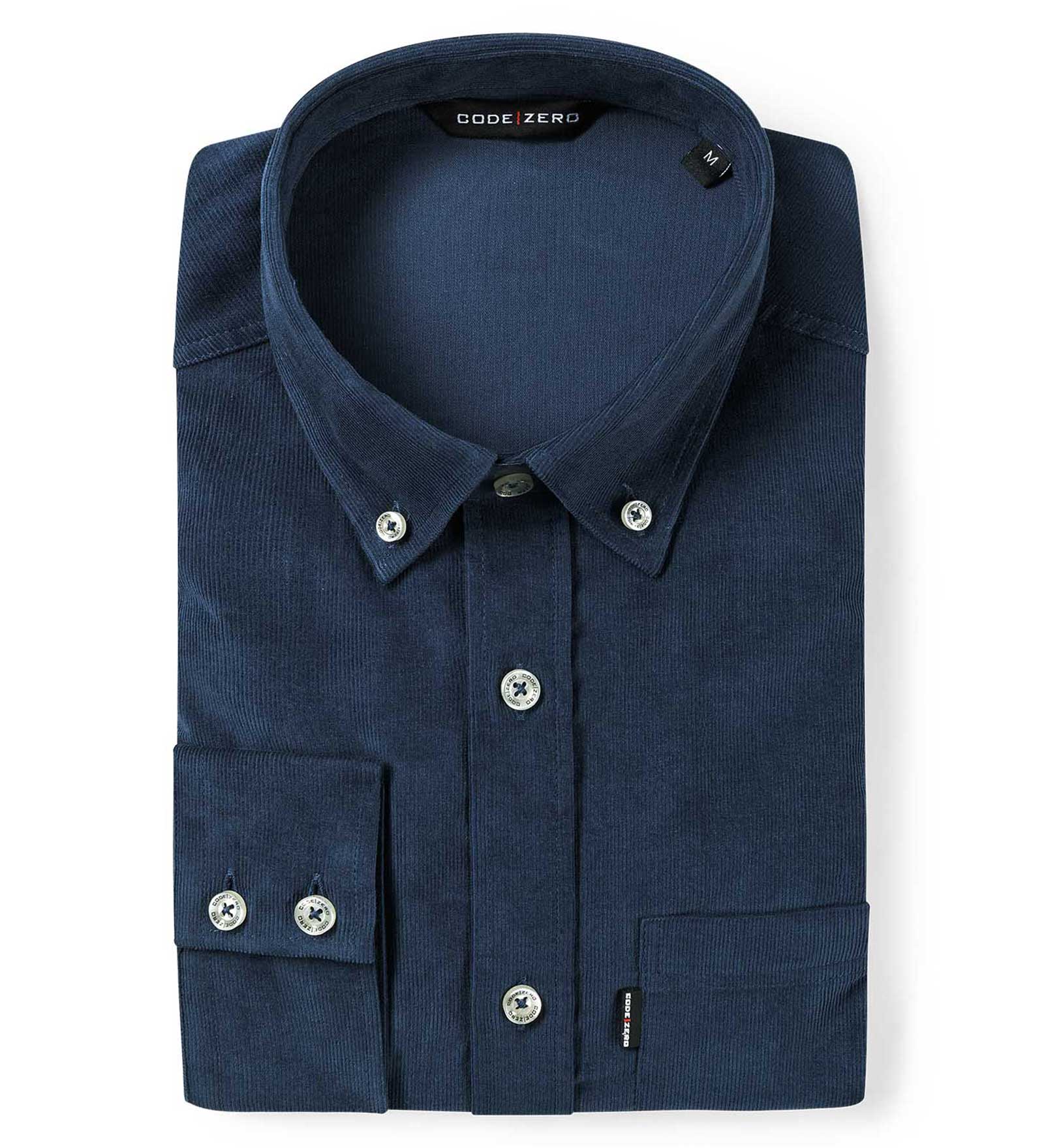Cord shirt in blue Blue cord shirt
