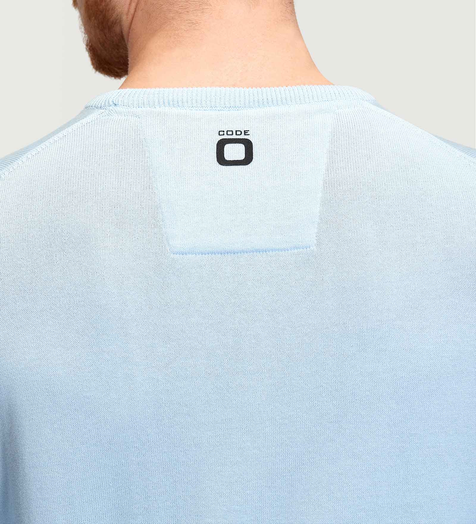 Pull à col rond Bleu pour Hommes 