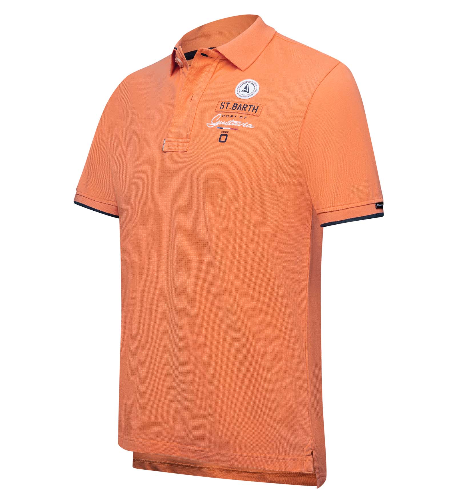 Polo Homme Port de Gustavia St. Barth Polo Shirt orange