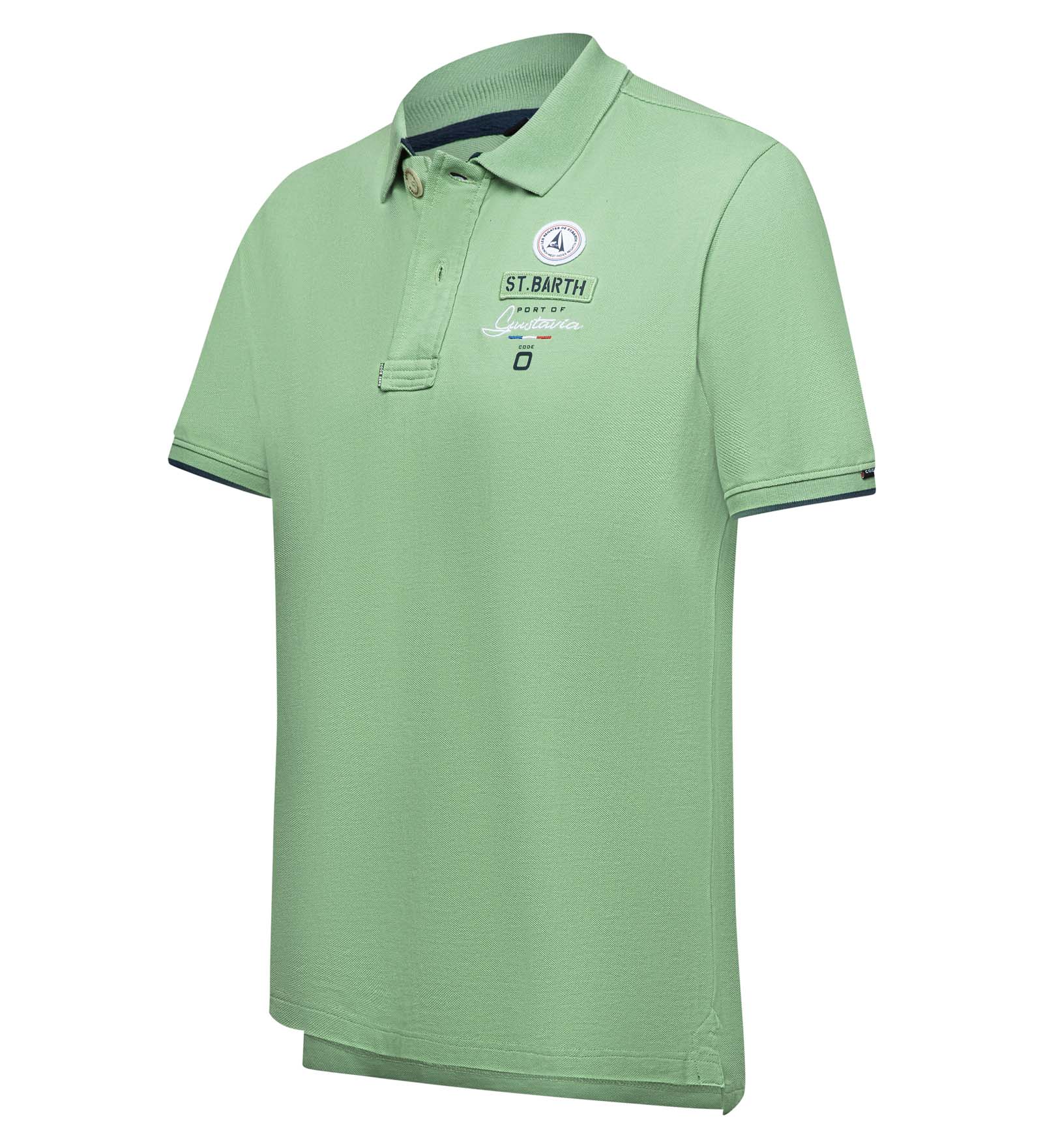 Polo Shirt Men Port de Gustavia St. Barth Polo Shirt green