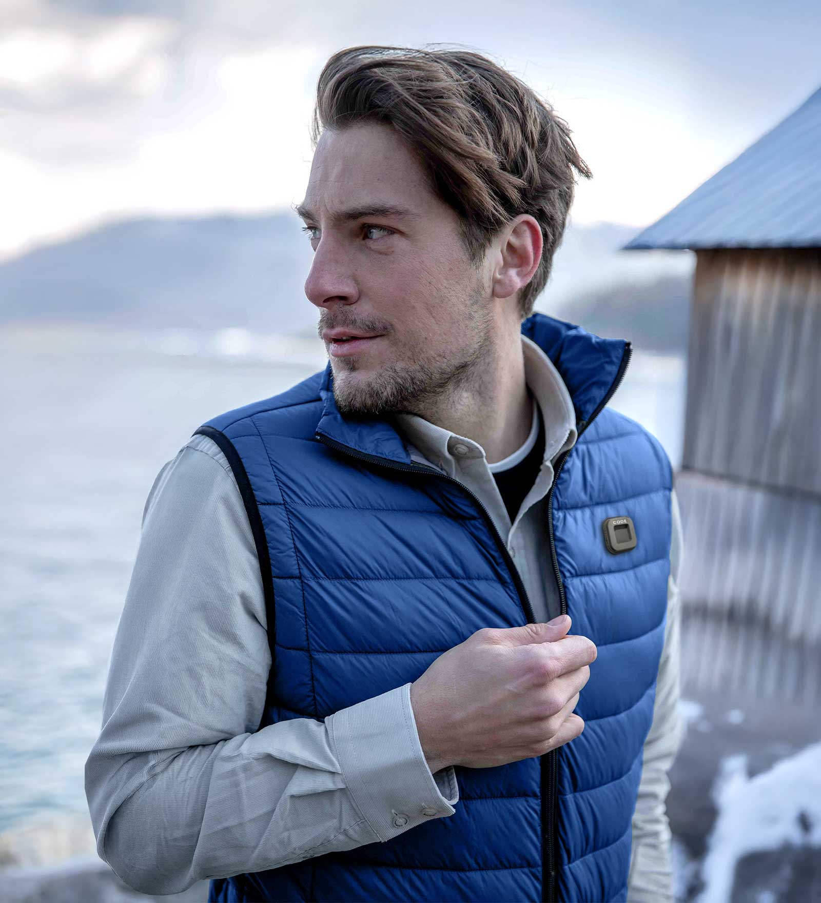 Gilet trapuntato Blu marino da Uomo 