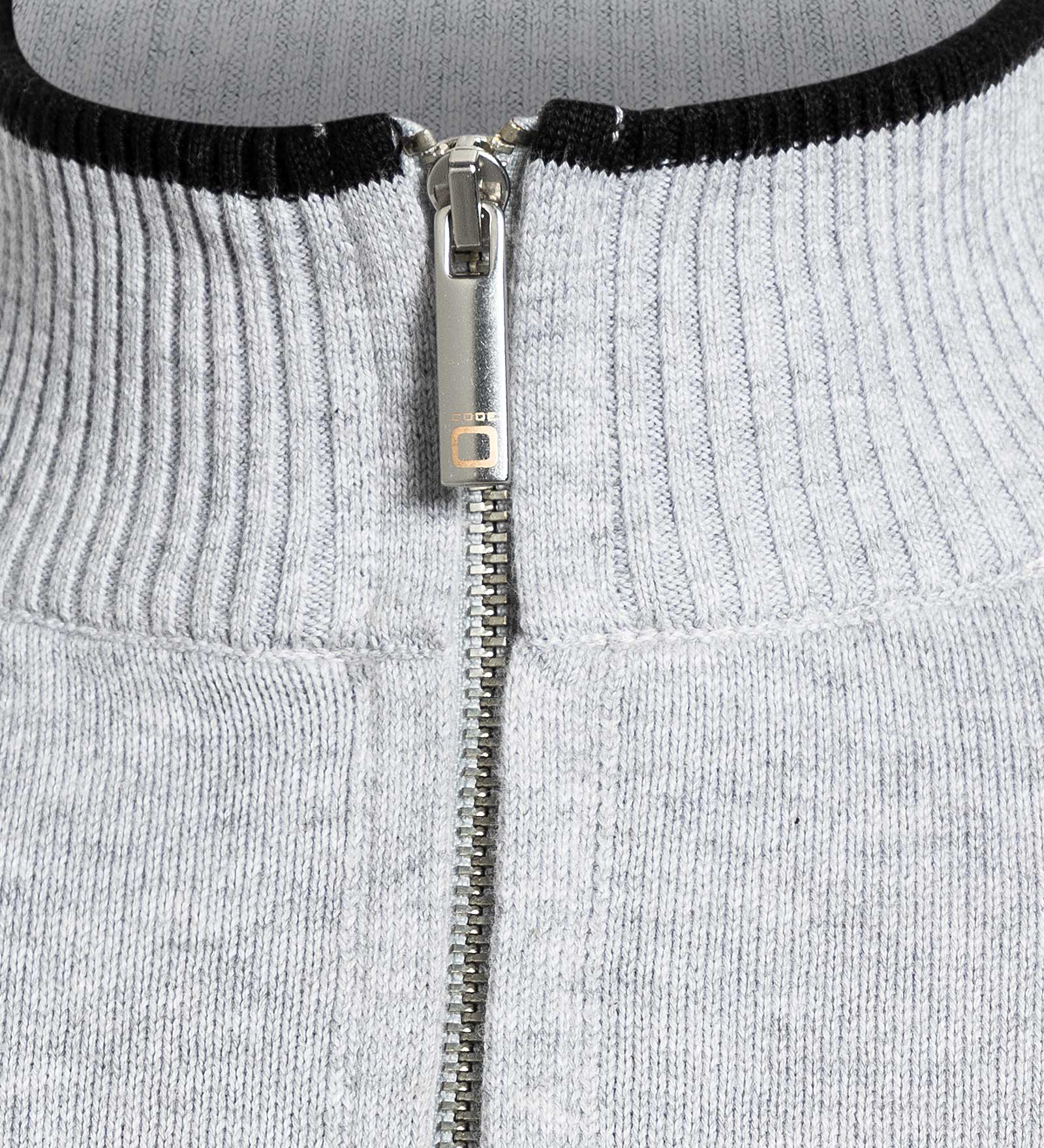 Pull zippé Gris pour Hommes 