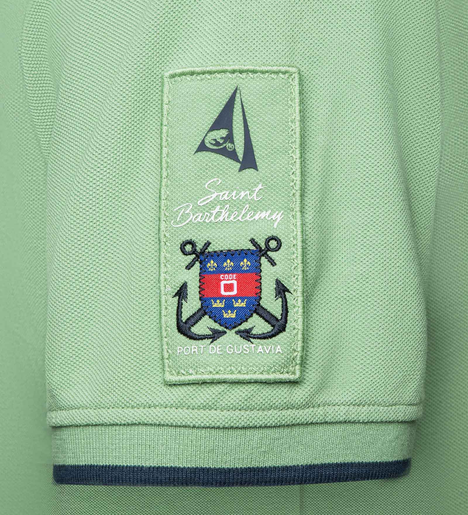 Polo Shirt Men Port de Gustavia St. Barth Polo Shirt green
