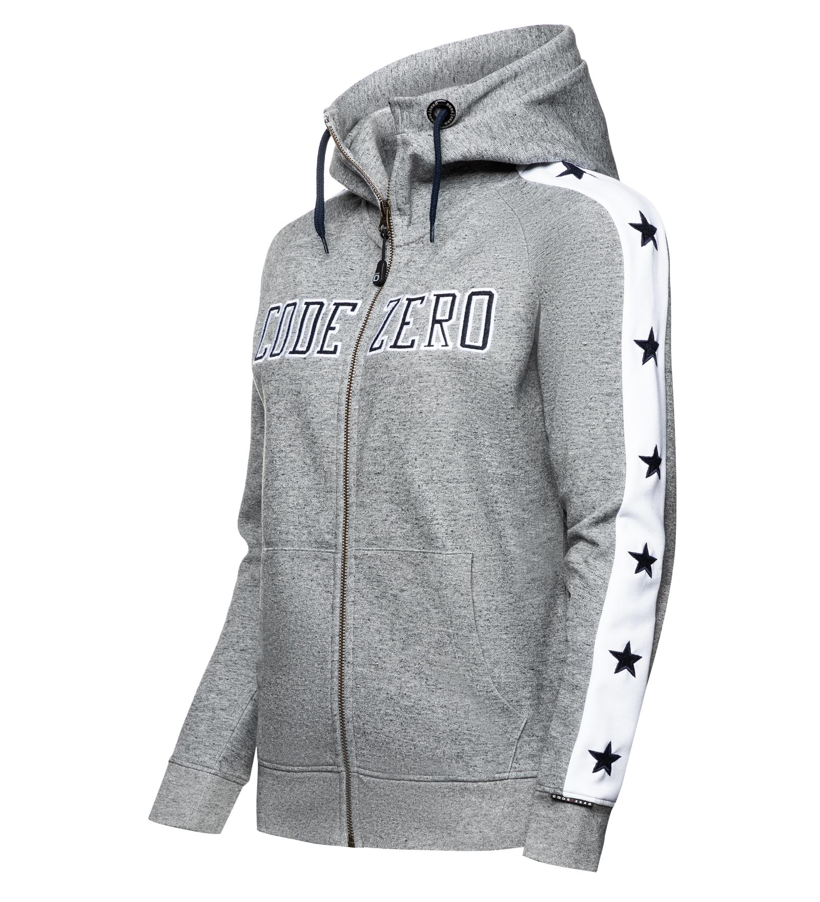 CODE-ZERO Sudadera con cremallera Mujer Stars Gris M